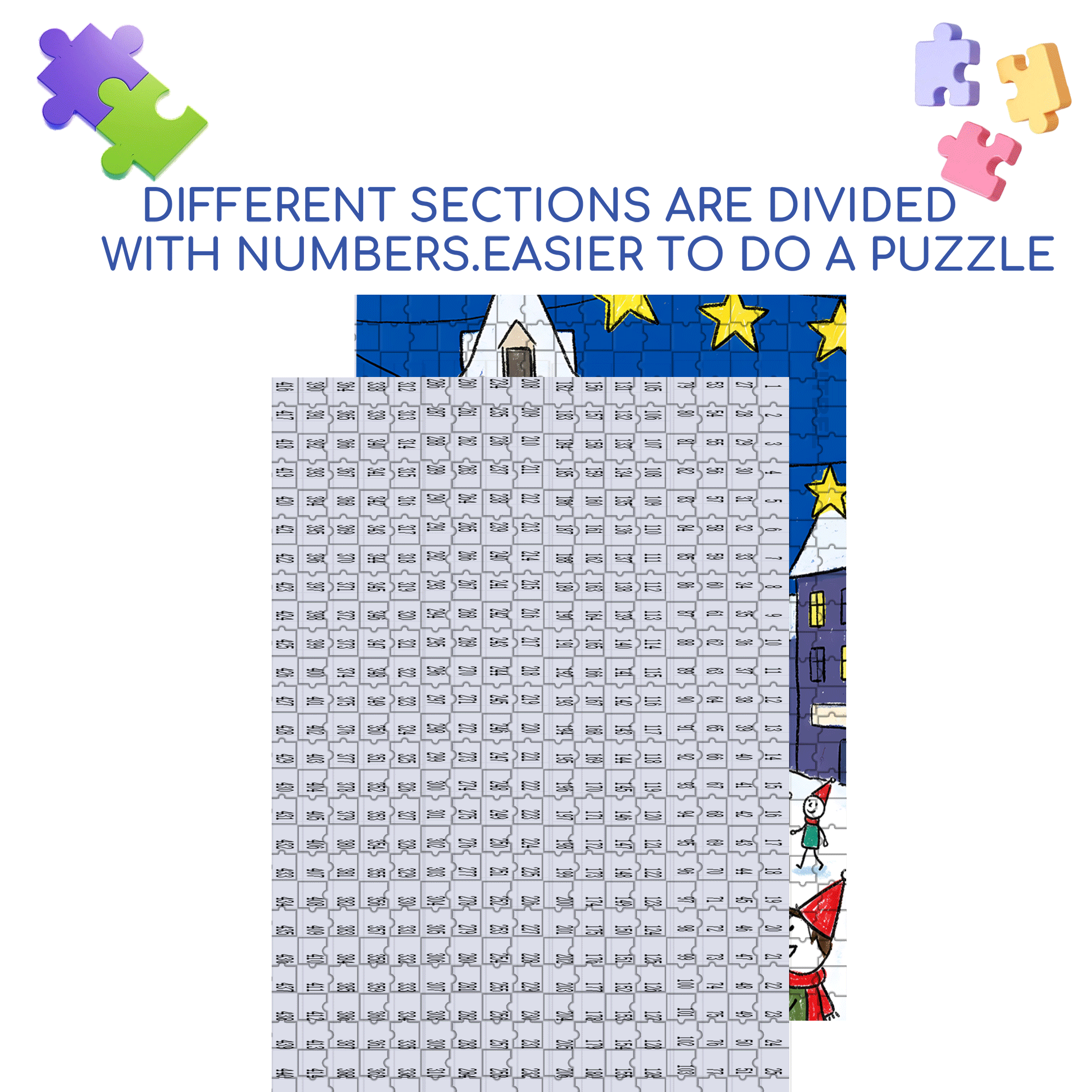 Countdown 500pcs/1000pcs Jigsaw Puzzle, Scratch-Resistant, Interactive Family Game & Brain-Boosting DIY Decor, Perfect for Halloween, Christmas & New Year Gifts, Family Puzzle Game