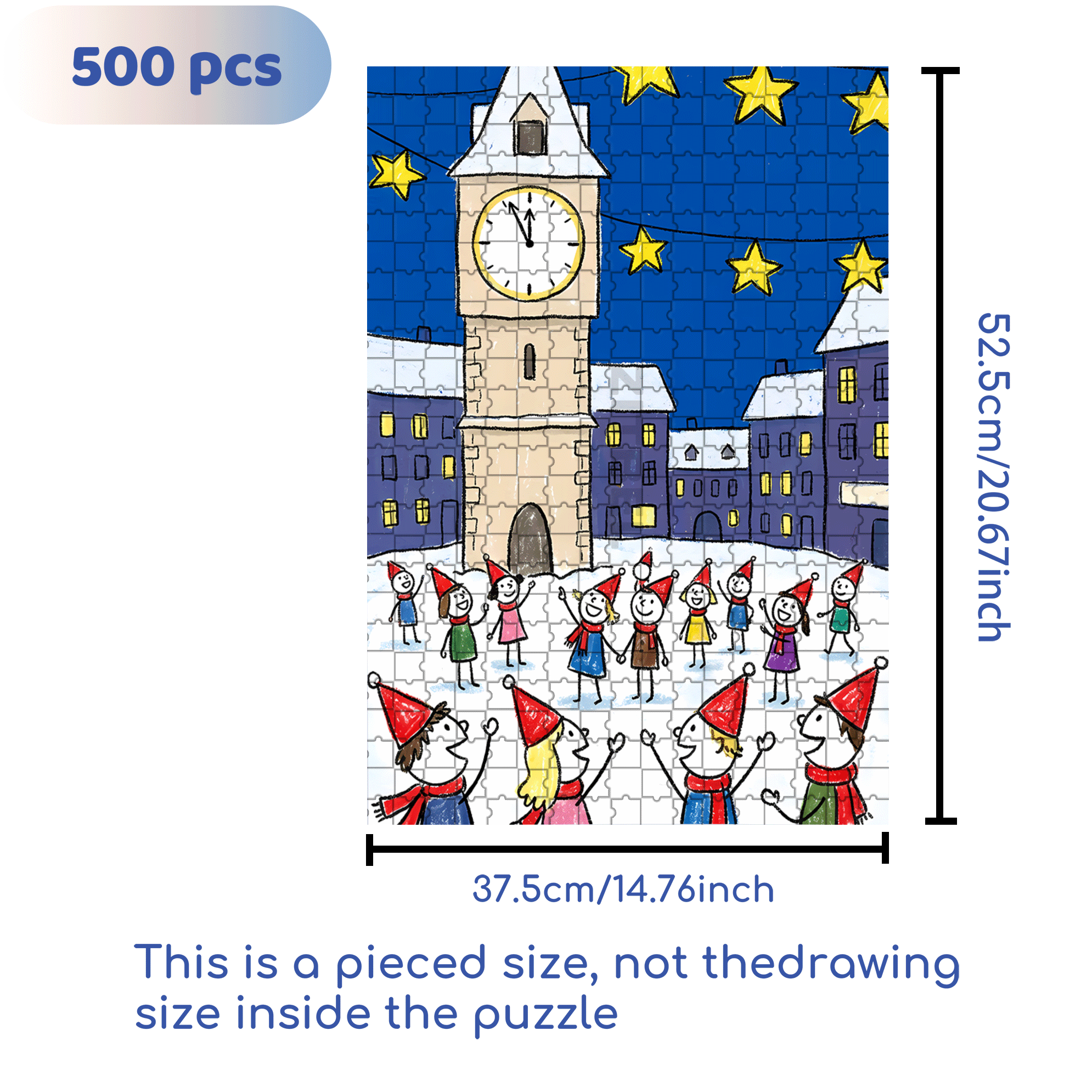Countdown 500pcs/1000pcs Jigsaw Puzzle, Scratch-Resistant, Interactive Family Game & Brain-Boosting DIY Decor, Perfect for Halloween, Christmas & New Year Gifts, Family Puzzle Game