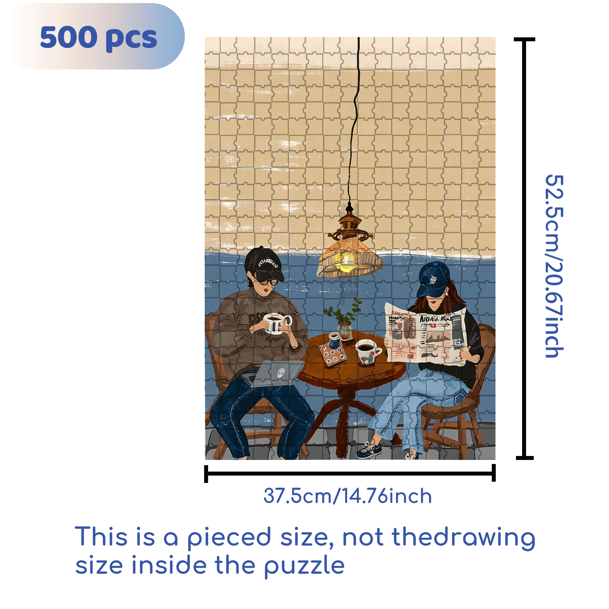 Cup Collector 500pcs/1000pcs Jigsaw Puzzle, Scratch-Resistant, Interactive Family Game & Brain-Boosting DIY Decor, Perfect for Halloween, Christmas & New Year Gifts, Family Puzzle Game
