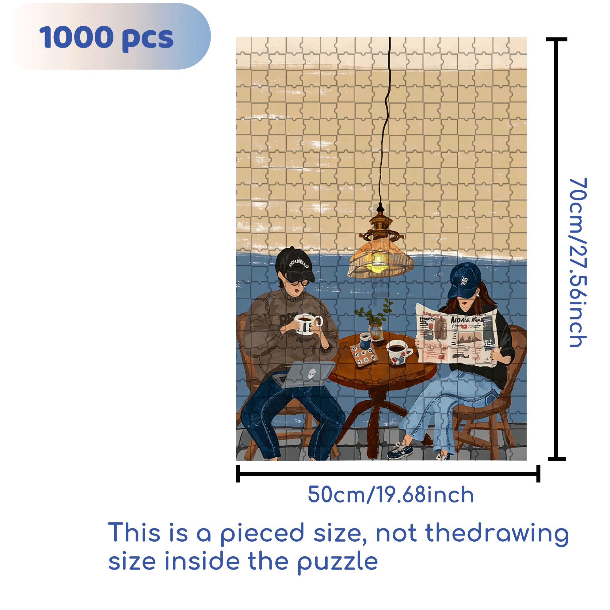 Cup Collector 500pcs/1000pcs Jigsaw Puzzle, Scratch-Resistant, Interactive Family Game & Brain-Boosting DIY Decor, Perfect for Halloween, Christmas & New Year Gifts, Family Puzzle Game