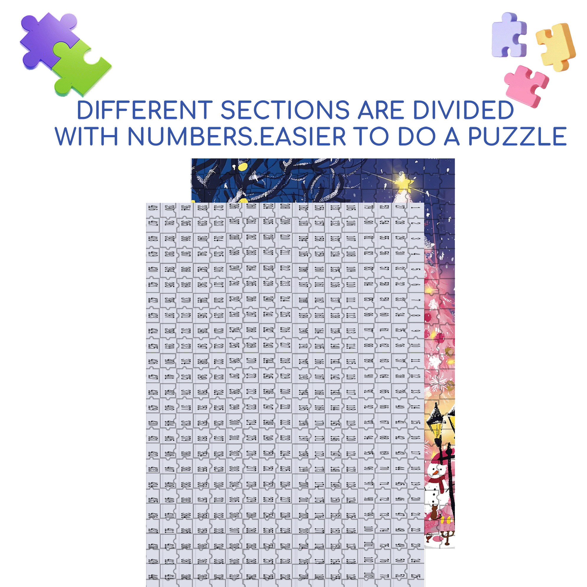 Dinner Under The Christmas Tree 500pcs/1000pcs Jigsaw Puzzle, Scratch-Resistant, Interactive Family Game & Brain-Boosting DIY Decor, Perfect for Halloween, Christmas & New Year Gifts, Family Puzzle Game