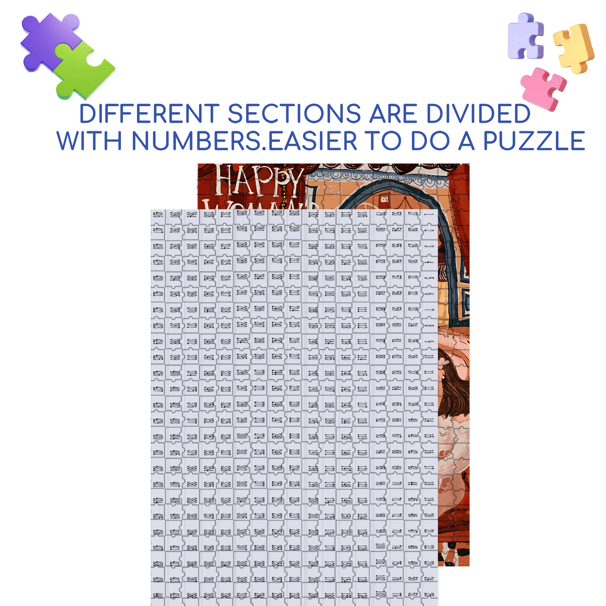 Female Power 500pcs/1000pcs Jigsaw Puzzle, Scratch-Resistant, Interactive Family Game & Brain-Boosting DIY Decor, Perfect for Halloween, Christmas & New Year Gifts, Family Puzzle Game