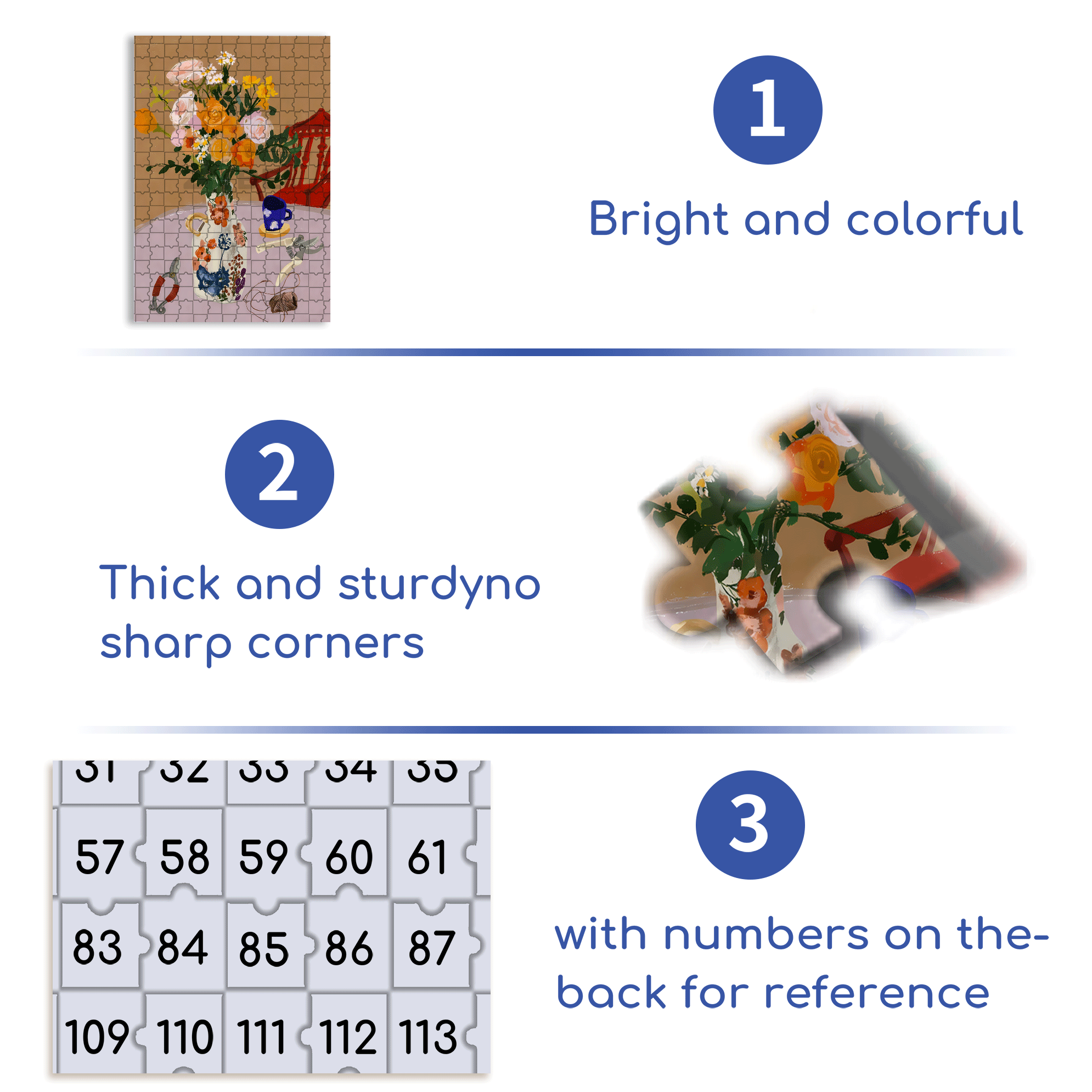 Flower Arrangement Small Object 500pcs/1000pcs Jigsaw Puzzle, Scratch-Resistant, Interactive Family Game & Brain-Boosting DIY Decor, Perfect for Halloween, Christmas & New Year Gifts, Family Puzzle Game
