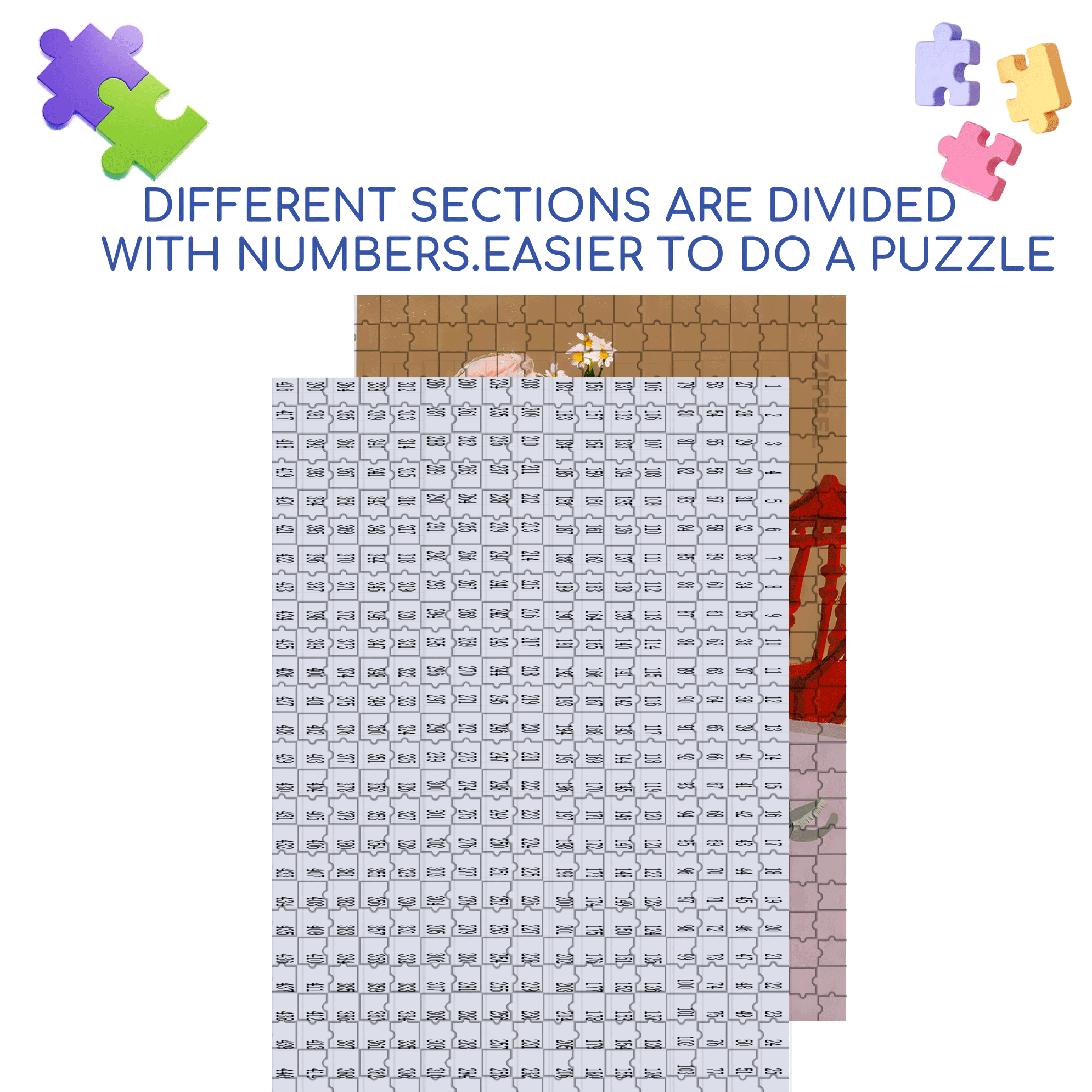 Flower Arrangement Small Object 500pcs/1000pcs Jigsaw Puzzle, Scratch-Resistant, Interactive Family Game & Brain-Boosting DIY Decor, Perfect for Halloween, Christmas & New Year Gifts, Family Puzzle Game