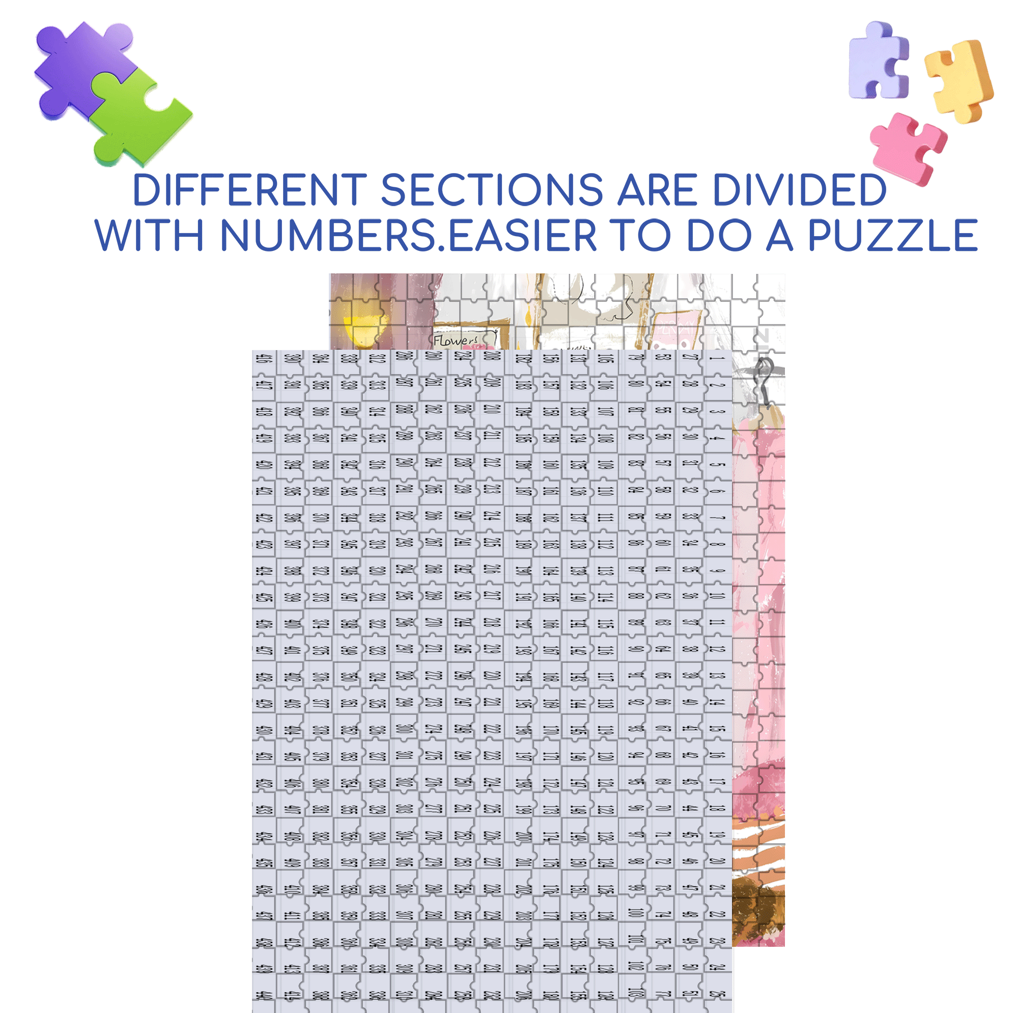 Flowers And Cats 500pcs/1000pcs Jigsaw Puzzle, Scratch-Resistant, Interactive Family Game & Brain-Boosting DIY Decor, Perfect for Halloween, Christmas & New Year Gifts, Family Puzzle Game
