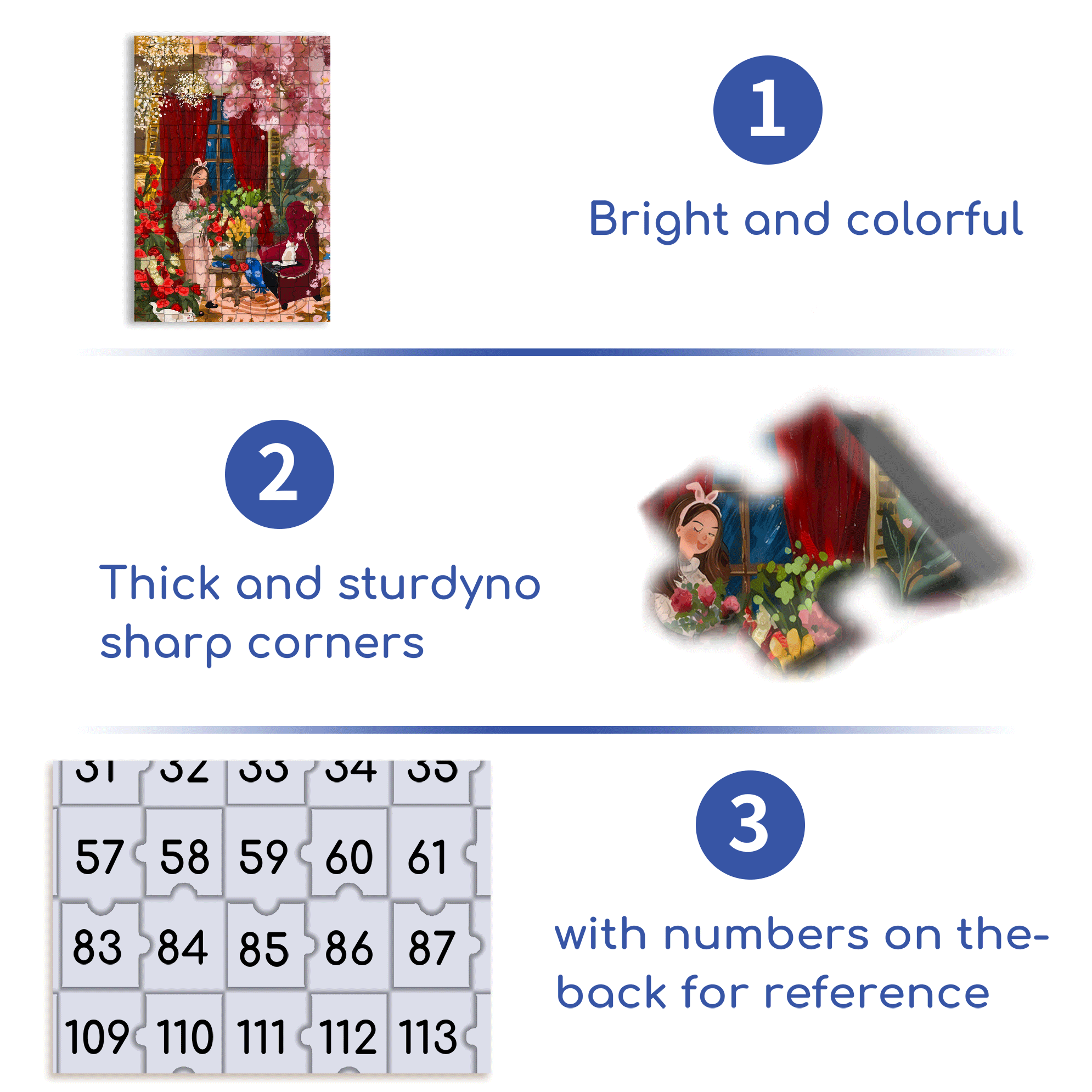 Flowers and Girls 500pcs/1000pcs Jigsaw Puzzle, Scratch-Resistant, Interactive Family Game & Brain-Boosting DIY Decor, Perfect for Halloween, Christmas & New Year Gifts, Family Puzzle Game