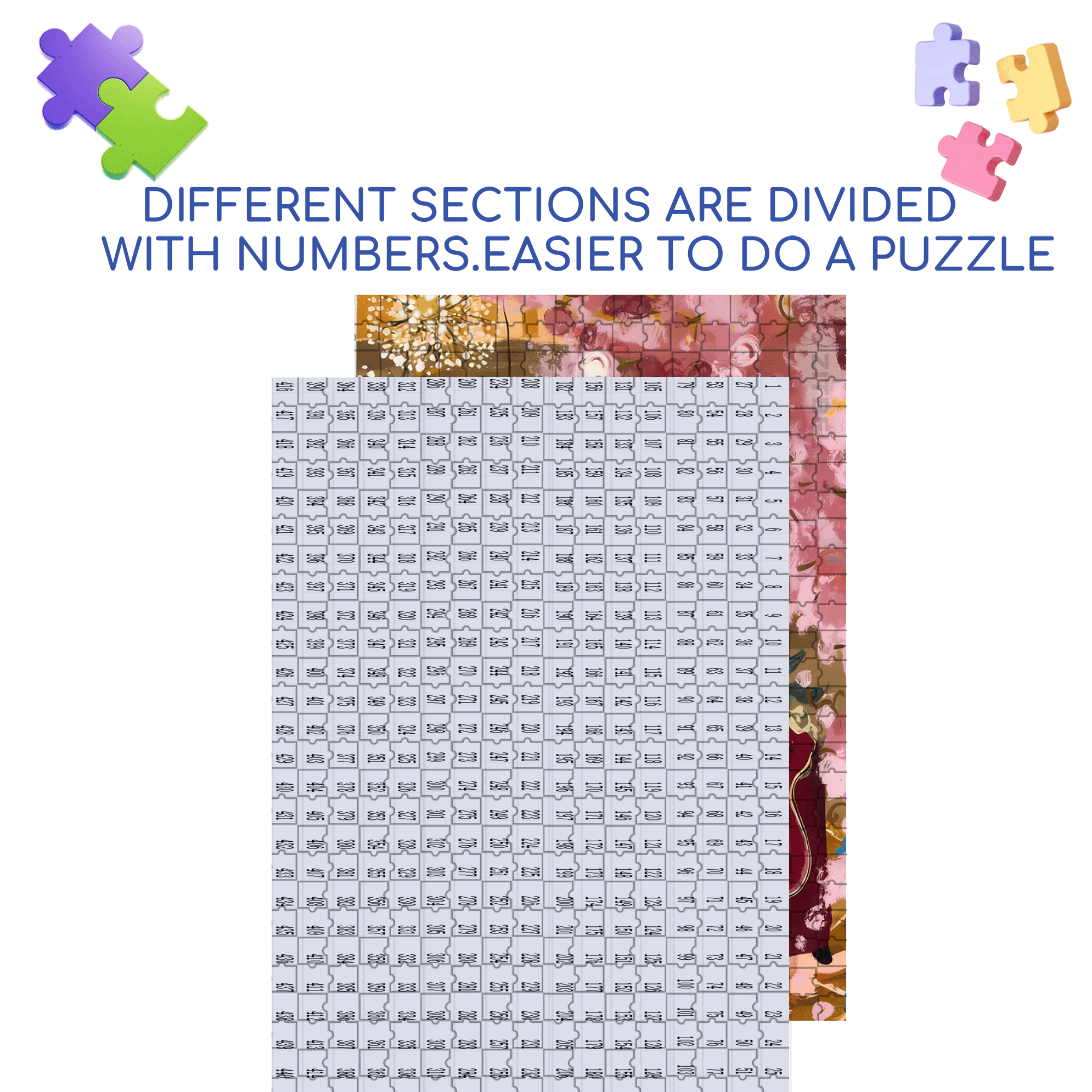 Flowers and Girls 500pcs/1000pcs Jigsaw Puzzle, Scratch-Resistant, Interactive Family Game & Brain-Boosting DIY Decor, Perfect for Halloween, Christmas & New Year Gifts, Family Puzzle Game