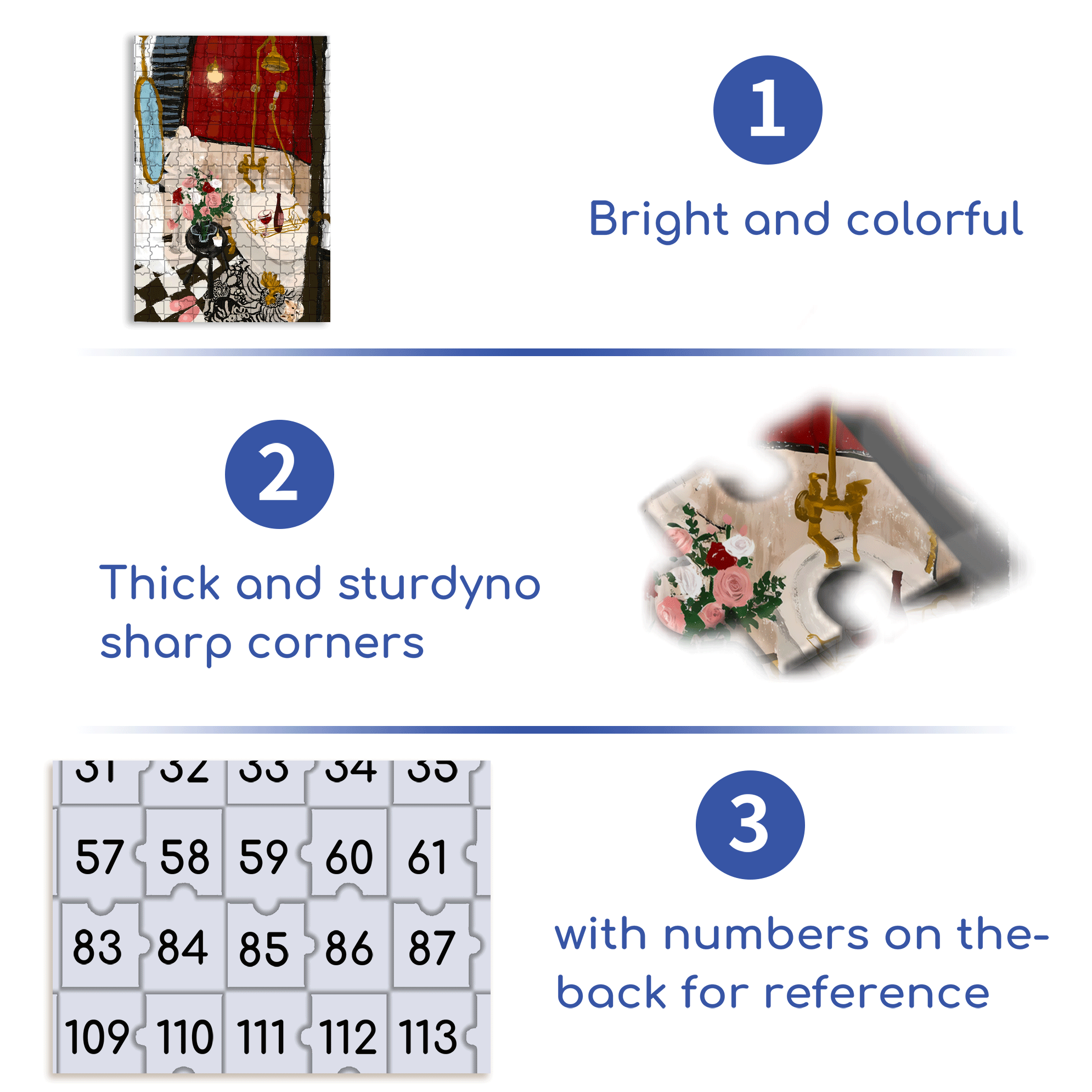 French Retro Bathroom 500pcs/1000pcs Jigsaw Puzzle, Scratch-Resistant, Interactive Family Game & Brain-Boosting DIY Decor, Perfect for Halloween, Christmas & New Year Gifts, Family Puzzle Game