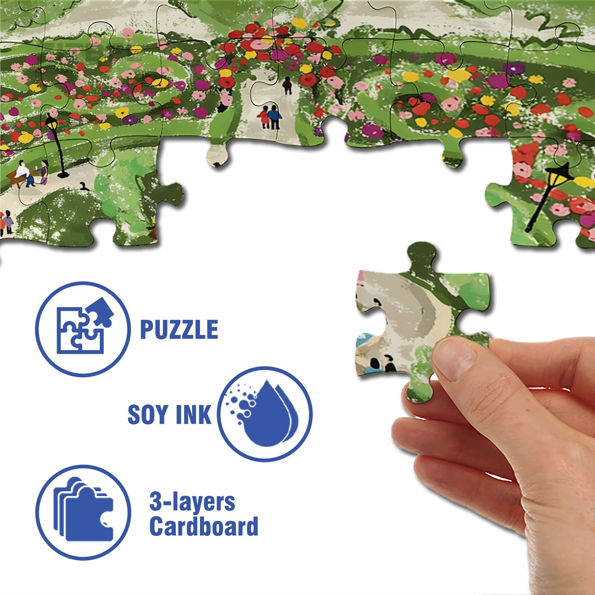 Fuxing Park 500pcs/1000pcs Jigsaw Puzzle, Scratch-Resistant, Interactive Family Game & Brain-Boosting DIY Decor, Perfect for Halloween, Christmas & New Year Gifts, Family Puzzle Game