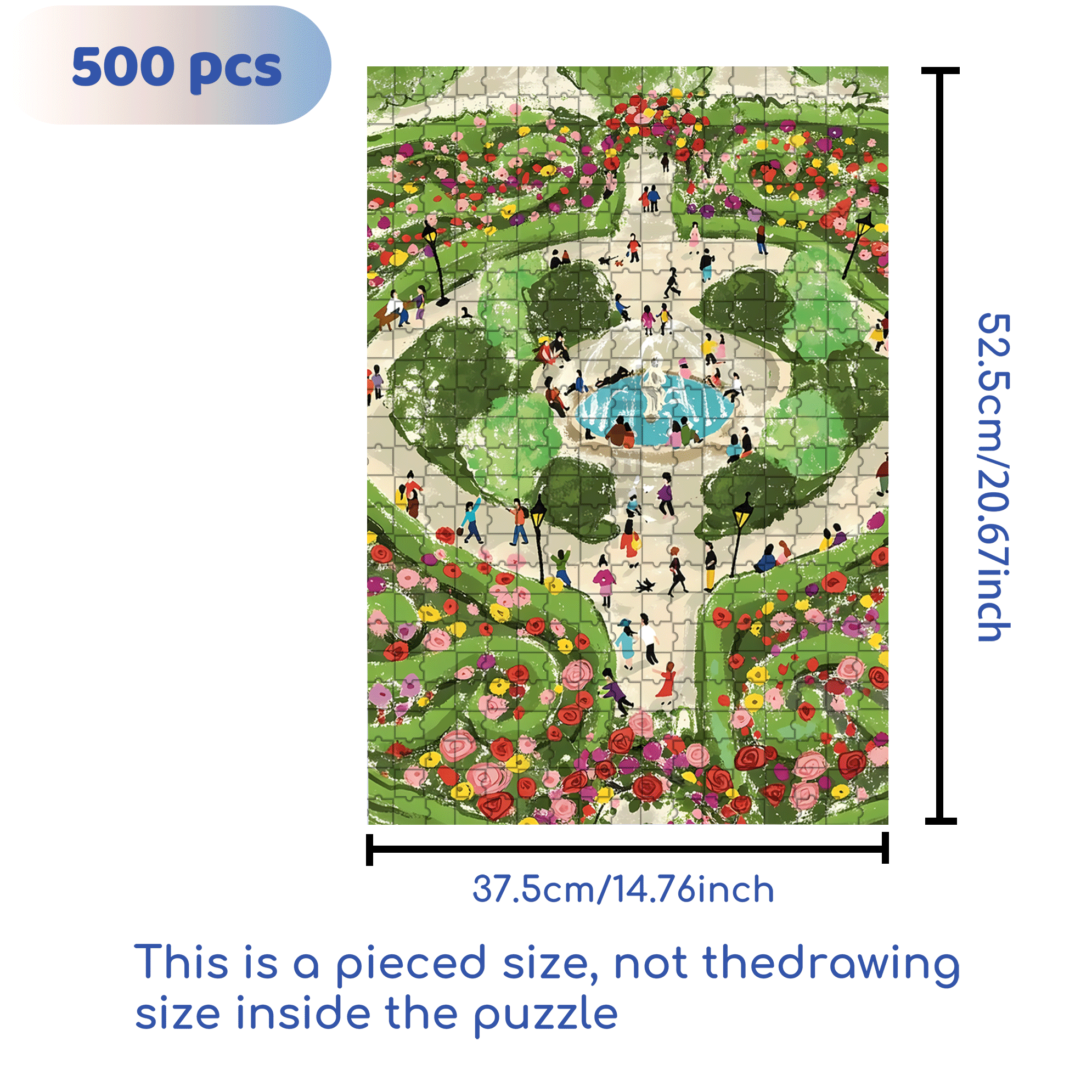 Fuxing Park 500pcs/1000pcs Jigsaw Puzzle, Scratch-Resistant, Interactive Family Game & Brain-Boosting DIY Decor, Perfect for Halloween, Christmas & New Year Gifts, Family Puzzle Game