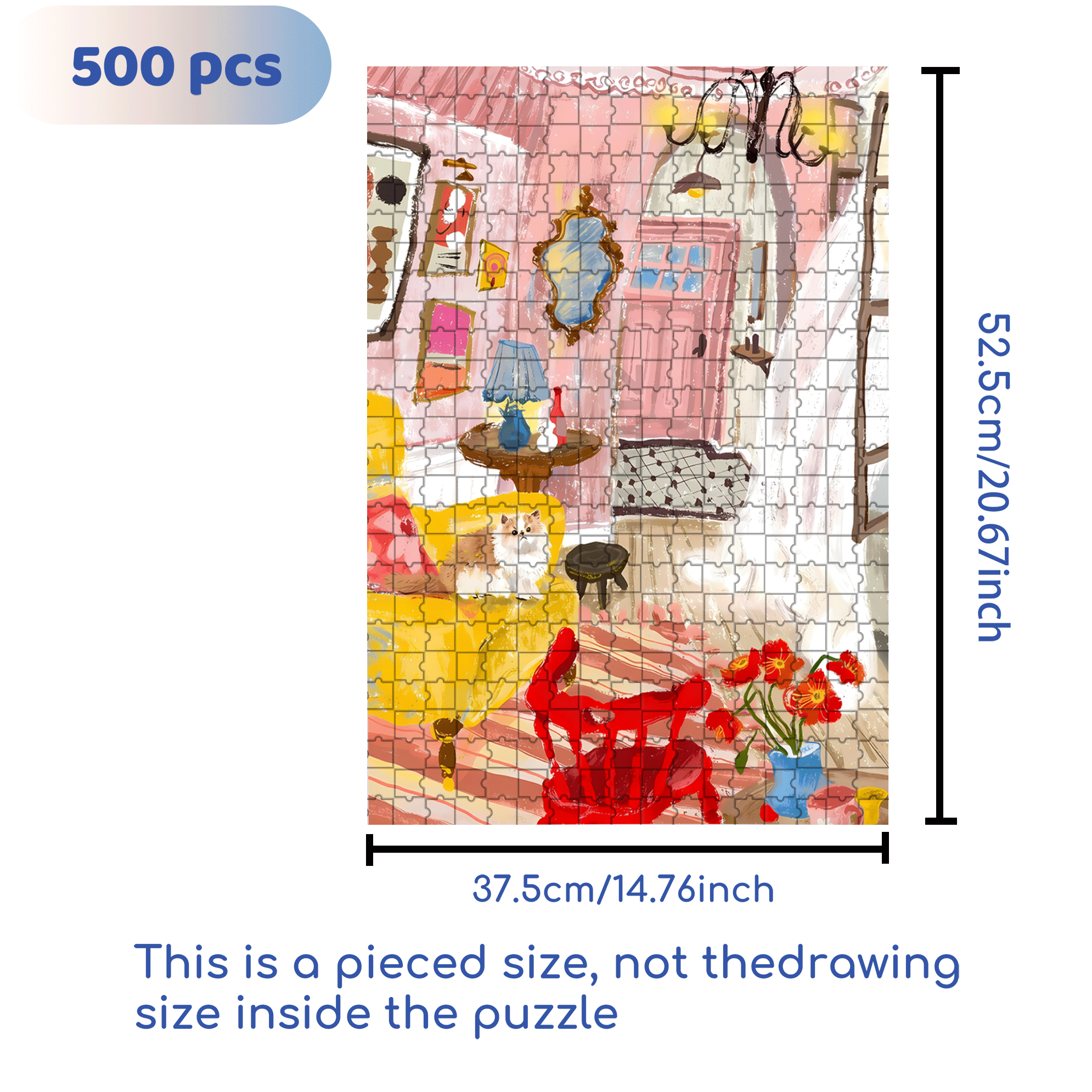 Gentle Years 500pcs/1000pcs Jigsaw Puzzle, Scratch-Resistant, Interactive Family Game & Brain-Boosting DIY Decor, Perfect for Halloween, Christmas & New Year Gifts, Family Puzzle Game