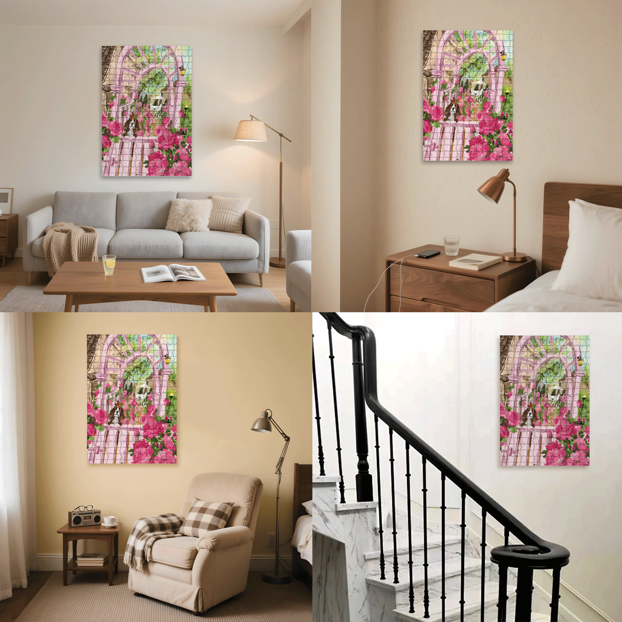 I Love Rose Gardens 2 500pcs/1000pcs Jigsaw Puzzle, Scratch-Resistant, Interactive Family Game & Brain-Boosting DIY Decor, Perfect for Halloween, Christmas & New Year Gifts, Family Puzzle Game