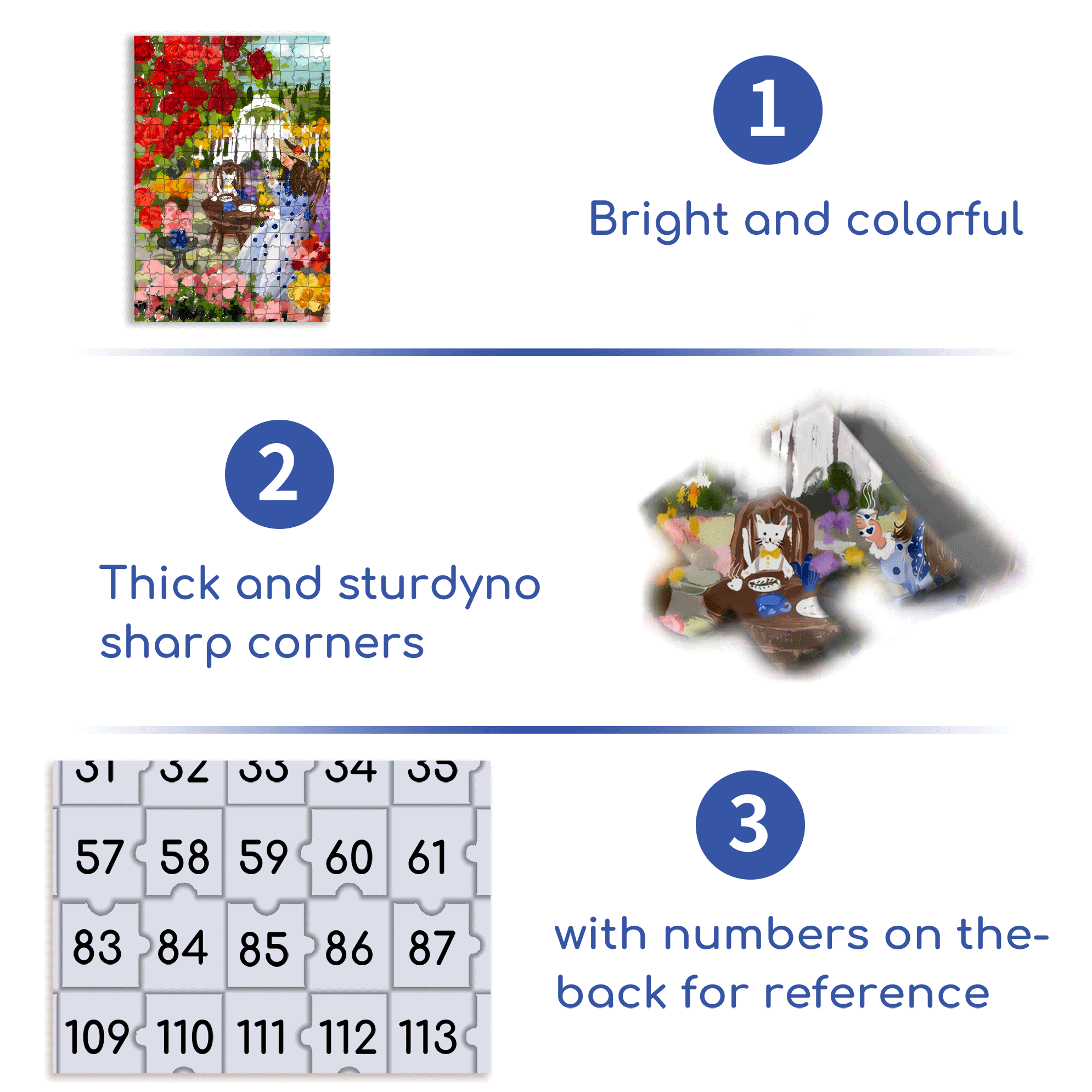 I Love Rose Gardens 500pcs/1000pcs Jigsaw Puzzle, Scratch-Resistant, Interactive Family Game & Brain-Boosting DIY Decor, Perfect for Halloween, Christmas & New Year Gifts, Family Puzzle Game