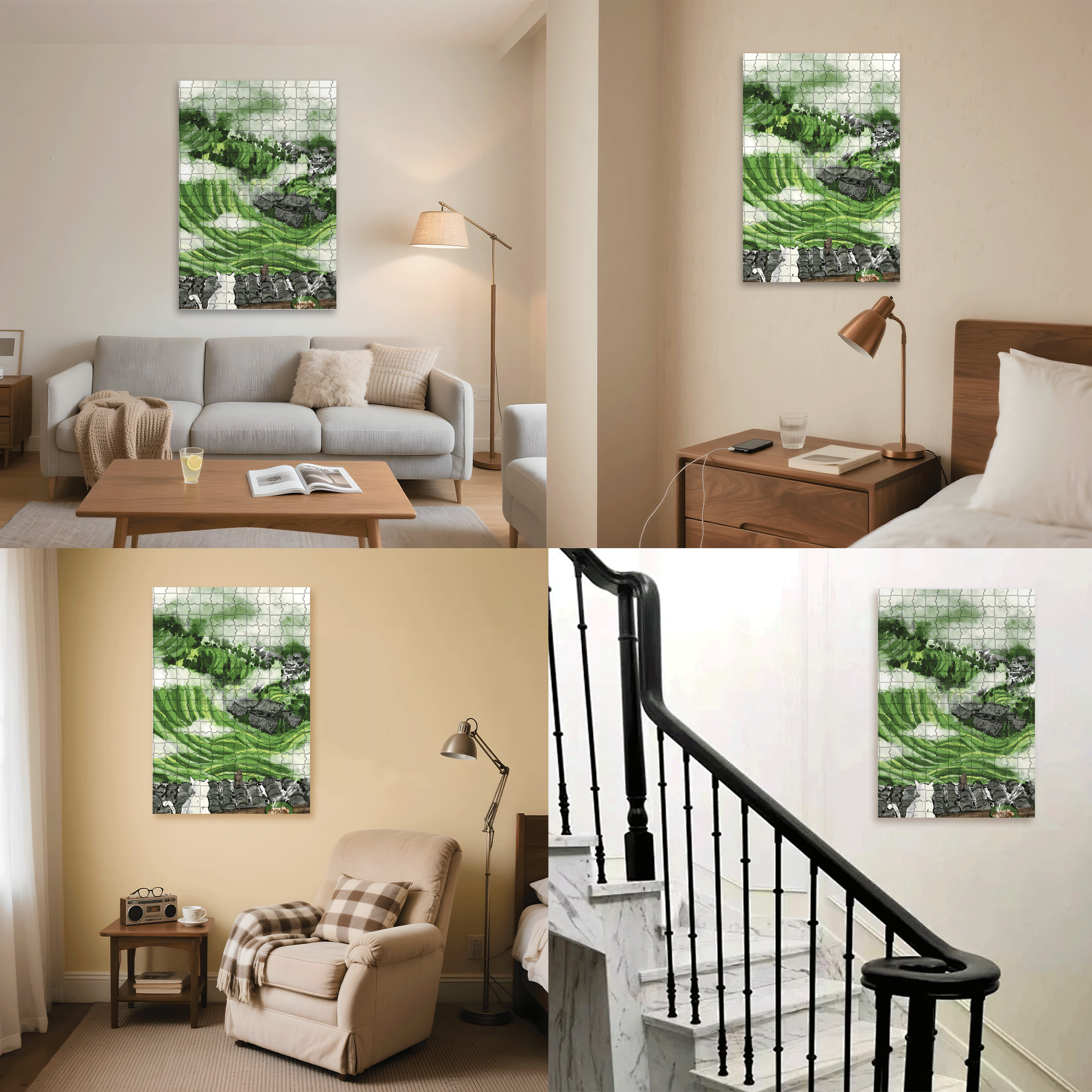 In The Cloud 500pcs/1000pcs Jigsaw Puzzle, Scratch-Resistant, Interactive Family Game & Brain-Boosting DIY Decor, Perfect for Halloween, Christmas & New Year Gifts, Family Puzzle Game