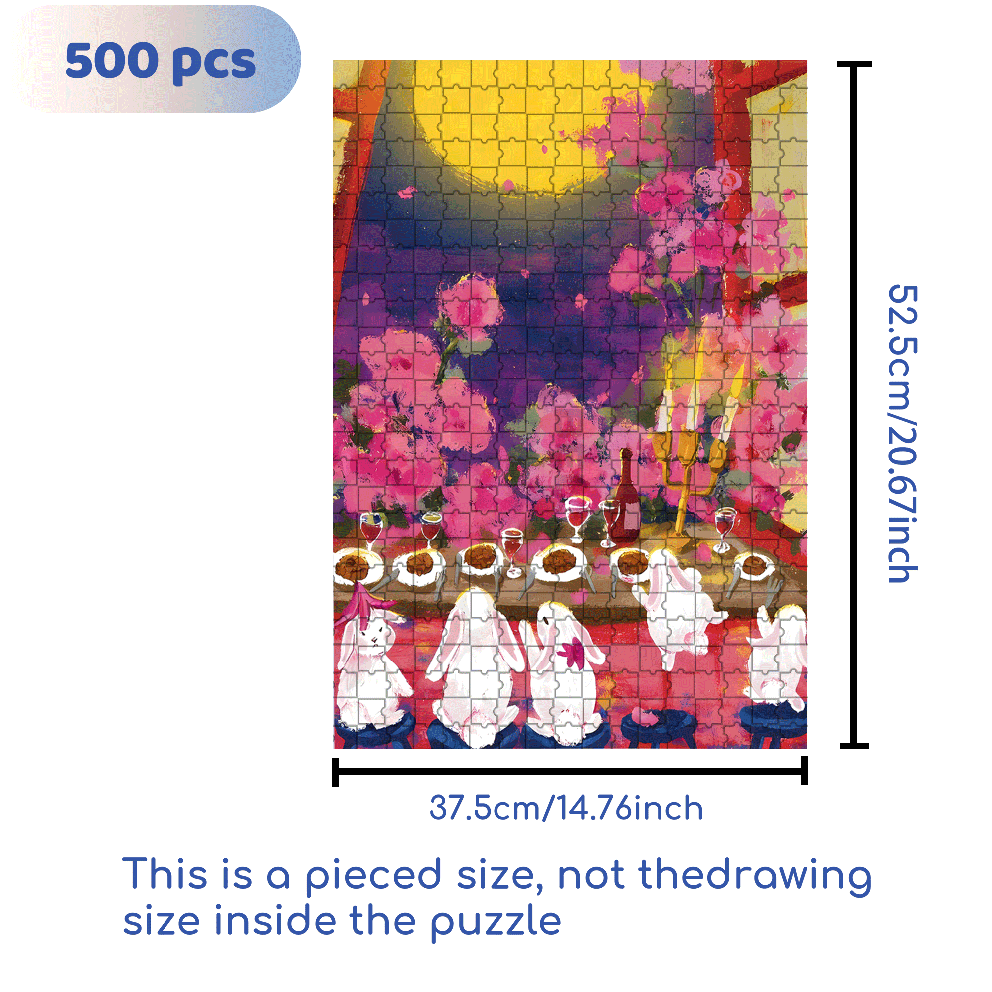 Look At The Moon 500pcs/1000pcs Jigsaw Puzzle, Scratch-Resistant, Interactive Family Game & Brain-Boosting DIY Decor, Perfect for Halloween, Christmas & New Year Gifts, Family Puzzle Game