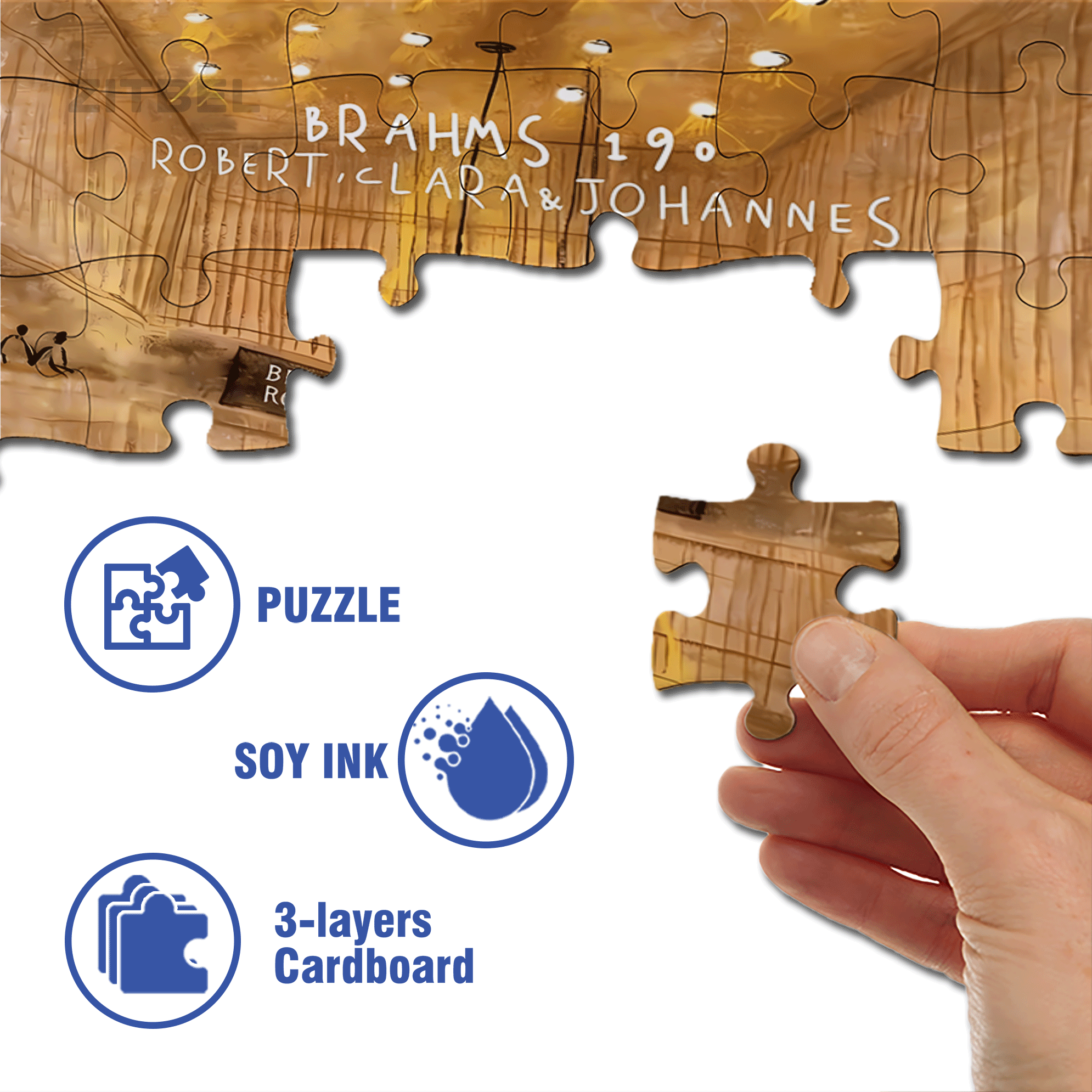 Love In The Song 500pcs/1000pcs Jigsaw Puzzle, Scratch-Resistant, Interactive Family Game & Brain-Boosting DIY Decor, Perfect for Halloween, Christmas & New Year Gifts, Family Puzzle Game