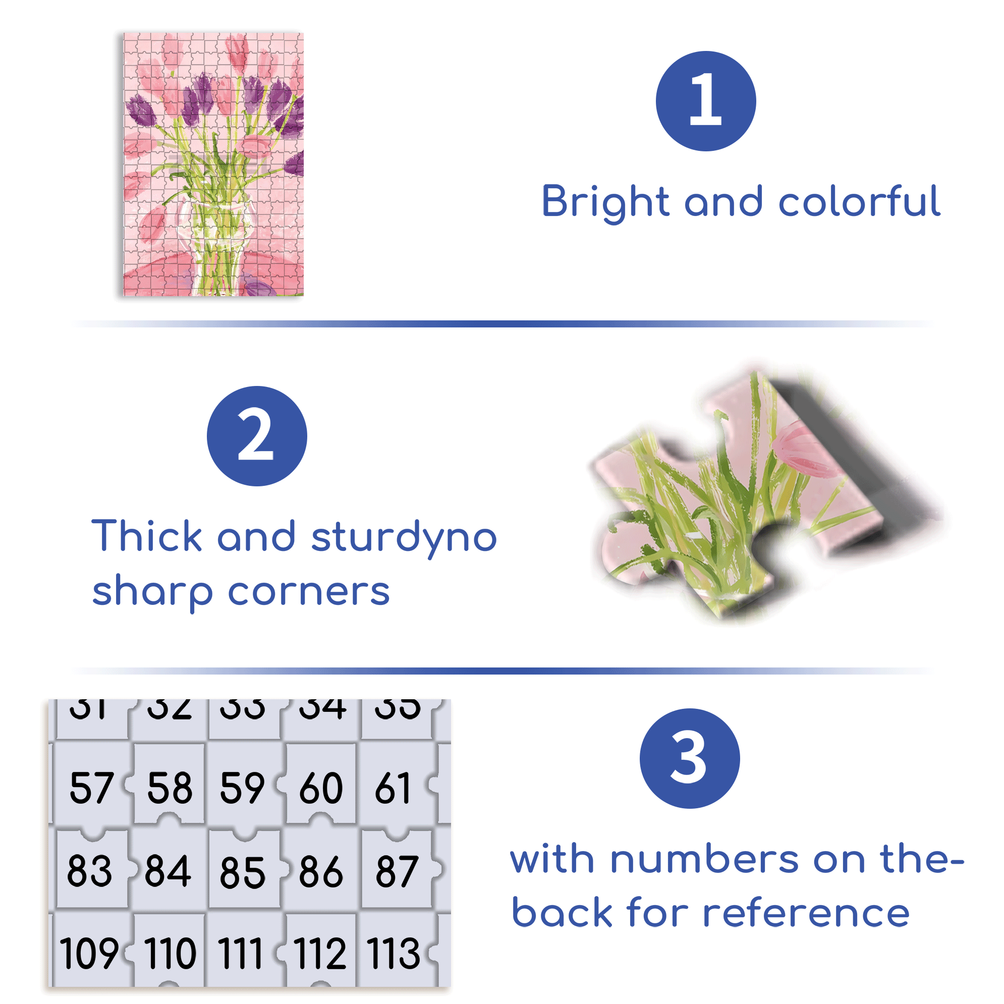 March Tulips 500pcs/1000pcs Jigsaw Puzzle, Scratch-Resistant, Interactive Family Game & Brain-Boosting DIY Decor, Perfect for Halloween, Christmas & New Year Gifts, Family Puzzle Game