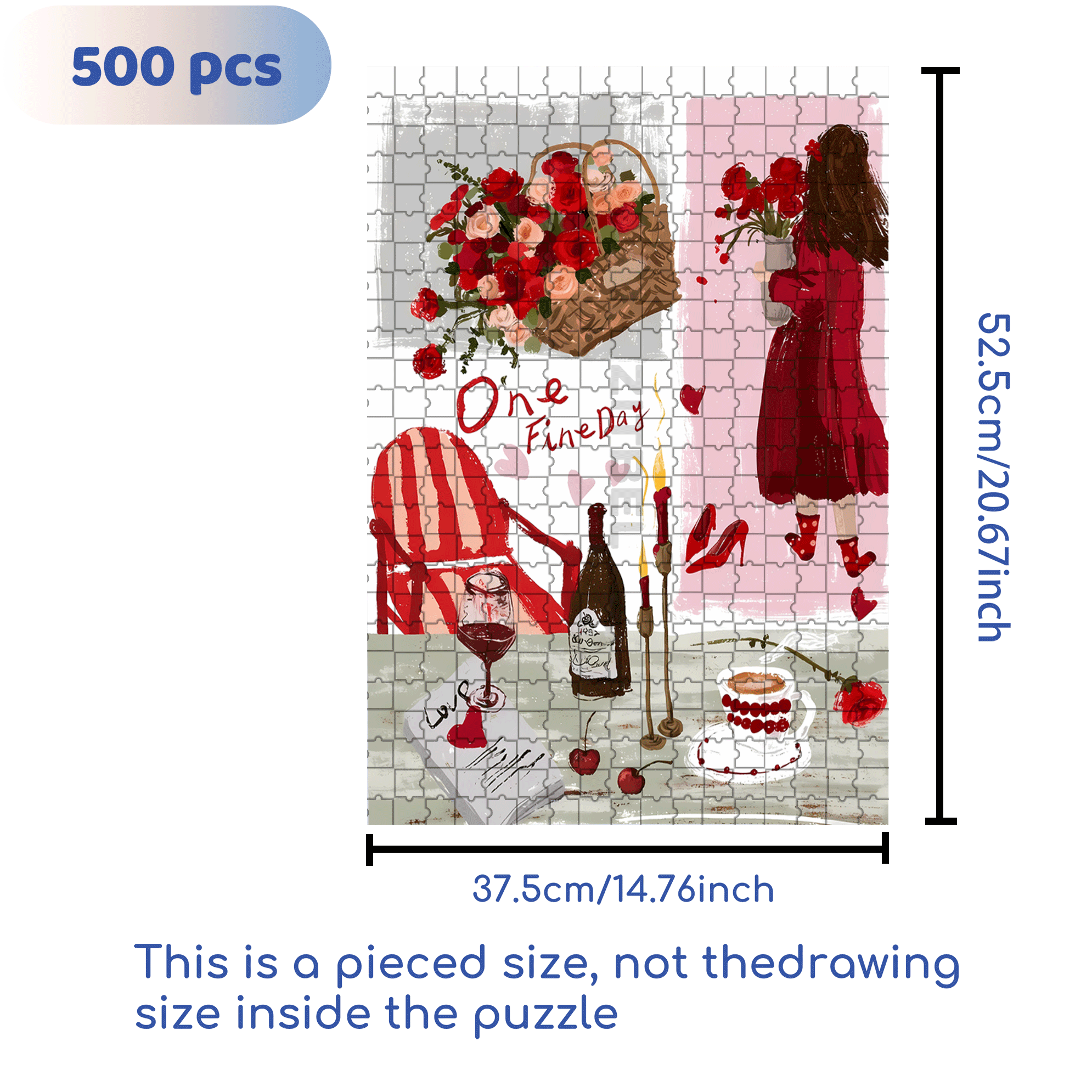 One Fineday 500pcs/1000pcs Jigsaw Puzzle, Scratch-Resistant, Interactive Family Game & Brain-Boosting DIY Decor, Perfect for Halloween, Christmas & New Year Gifts, Family Puzzle Game