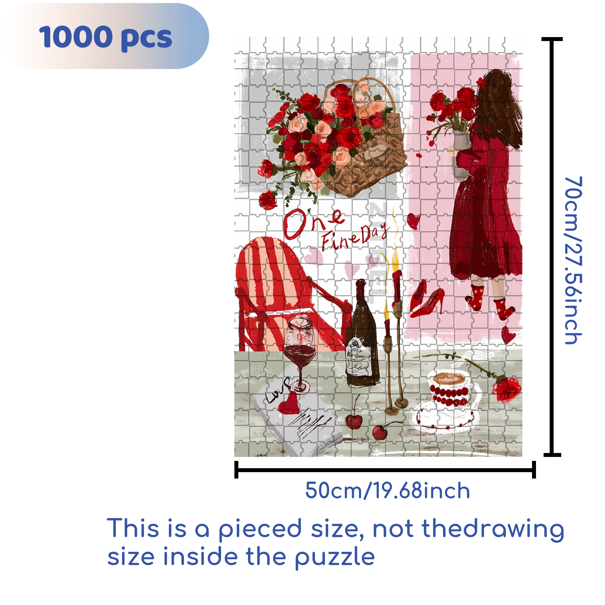 One Fineday 500pcs/1000pcs Jigsaw Puzzle, Scratch-Resistant, Interactive Family Game & Brain-Boosting DIY Decor, Perfect for Halloween, Christmas & New Year Gifts, Family Puzzle Game