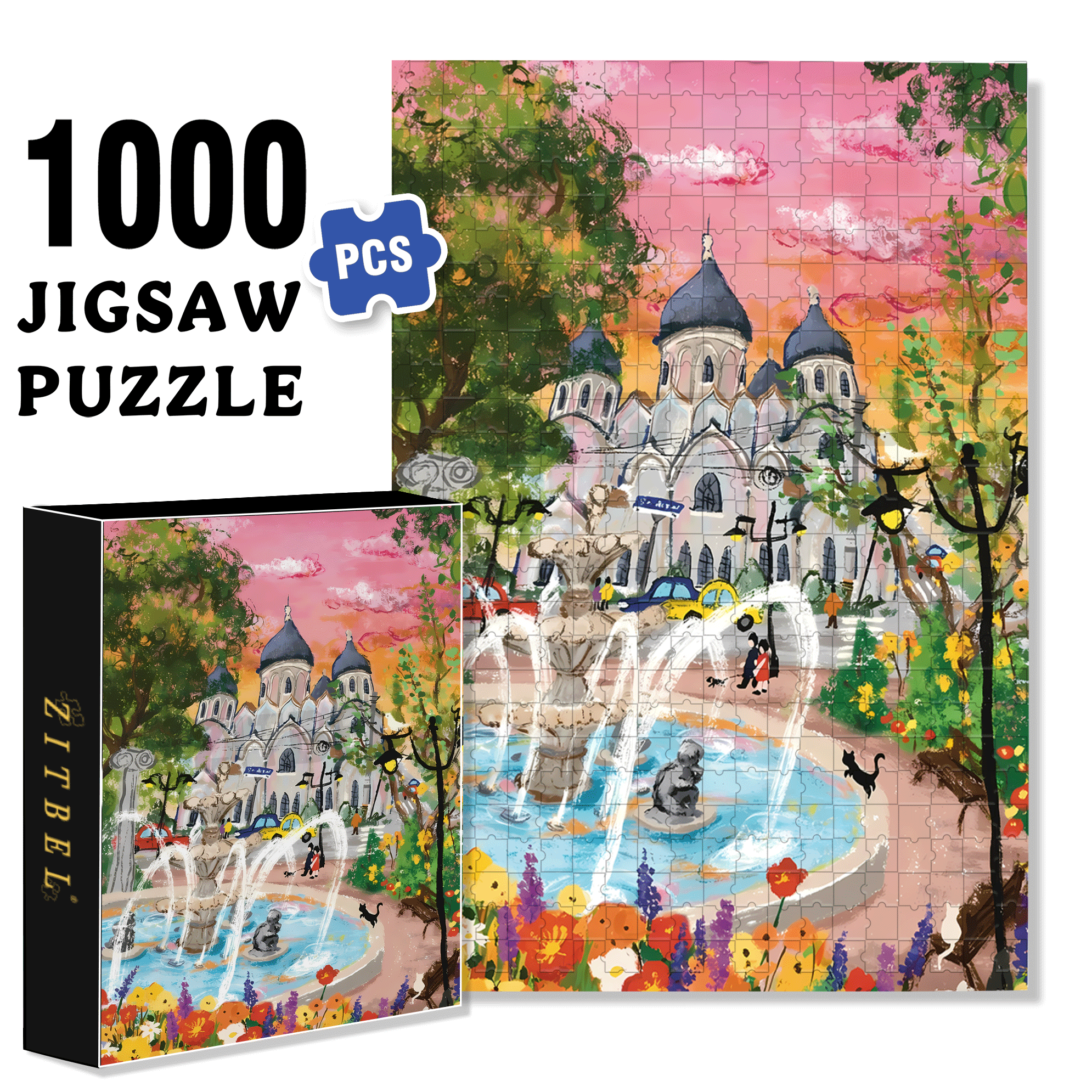 Orthodox Church of Our Lady of Mary 500pcs/1000pcs Jigsaw Puzzle, Scratch-Resistant, Interactive Family Game & Brain-Boosting DIY Decor, Perfect for Halloween, Christmas & New Year Gifts, Family Puzzle Game