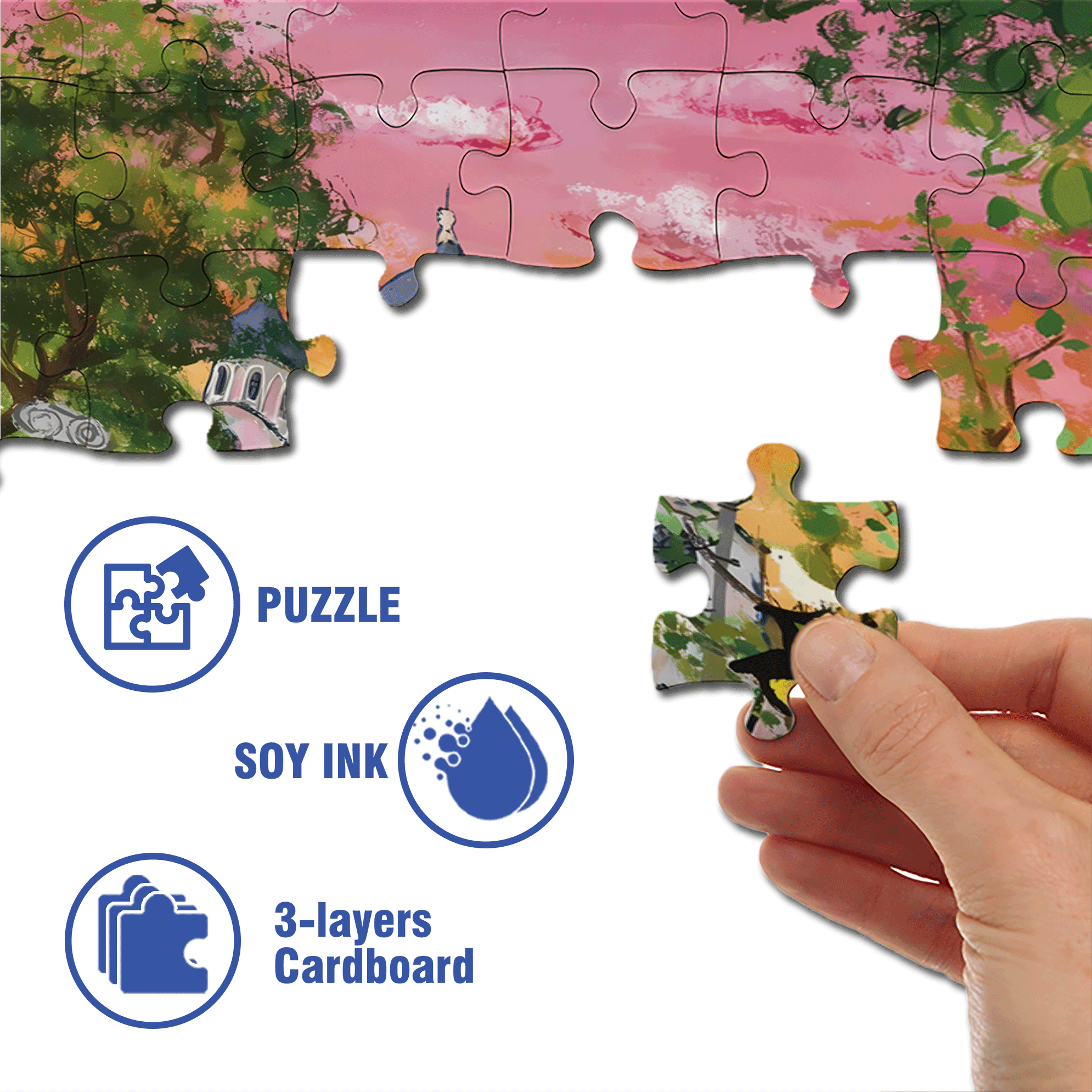 Orthodox Church of Our Lady of Mary 500pcs/1000pcs Jigsaw Puzzle, Scratch-Resistant, Interactive Family Game & Brain-Boosting DIY Decor, Perfect for Halloween, Christmas & New Year Gifts, Family Puzzle Game