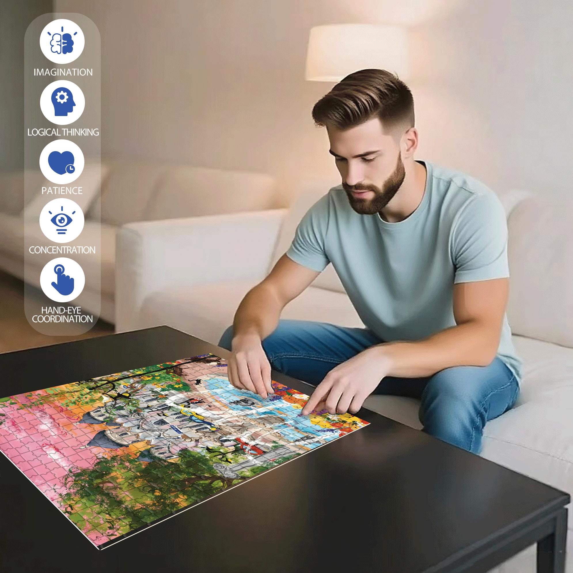 Orthodox Church of Our Lady of Mary 500pcs/1000pcs Jigsaw Puzzle, Scratch-Resistant, Interactive Family Game & Brain-Boosting DIY Decor, Perfect for Halloween, Christmas & New Year Gifts, Family Puzzle Game