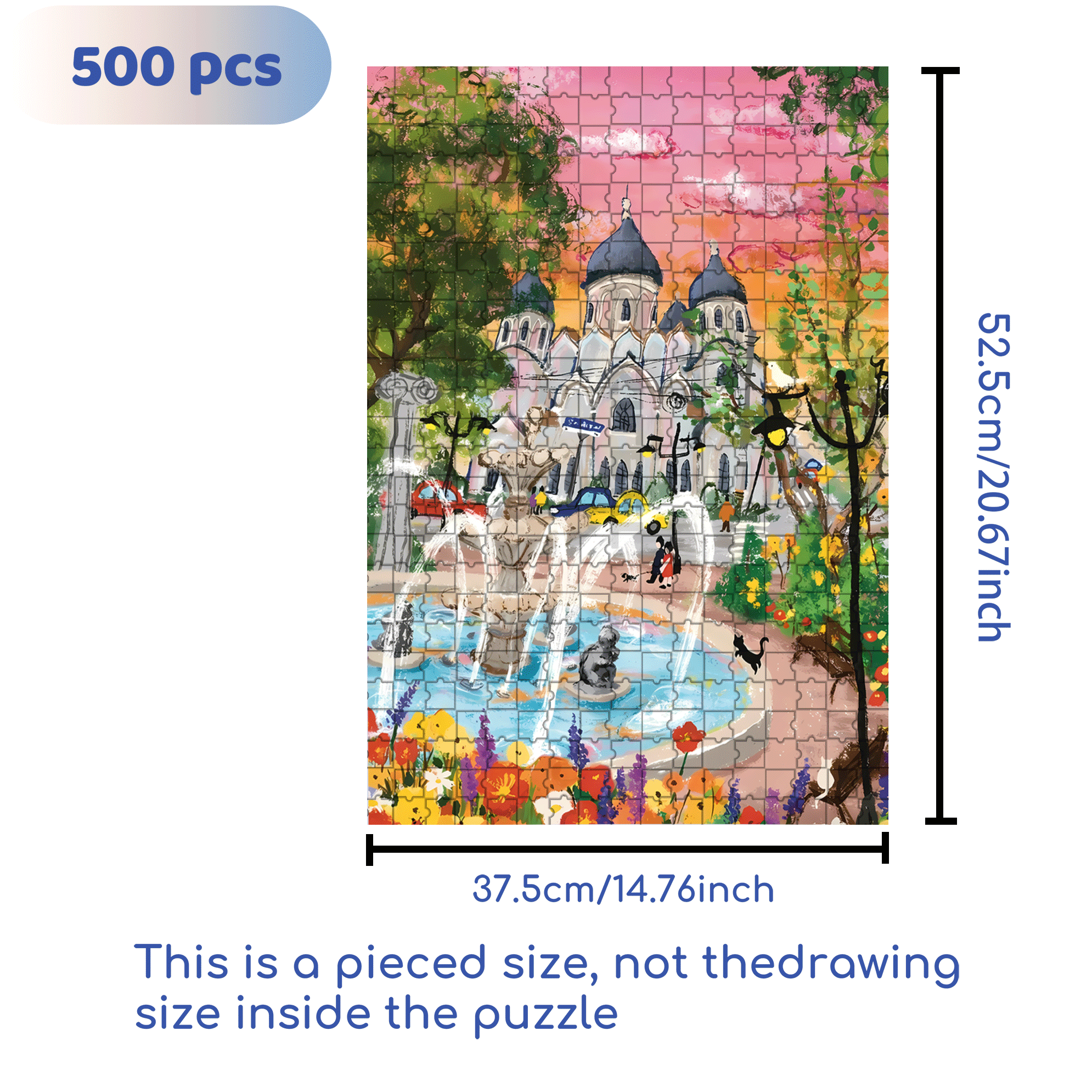 Orthodox Church of Our Lady of Mary 500pcs/1000pcs Jigsaw Puzzle, Scratch-Resistant, Interactive Family Game & Brain-Boosting DIY Decor, Perfect for Halloween, Christmas & New Year Gifts, Family Puzzle Game