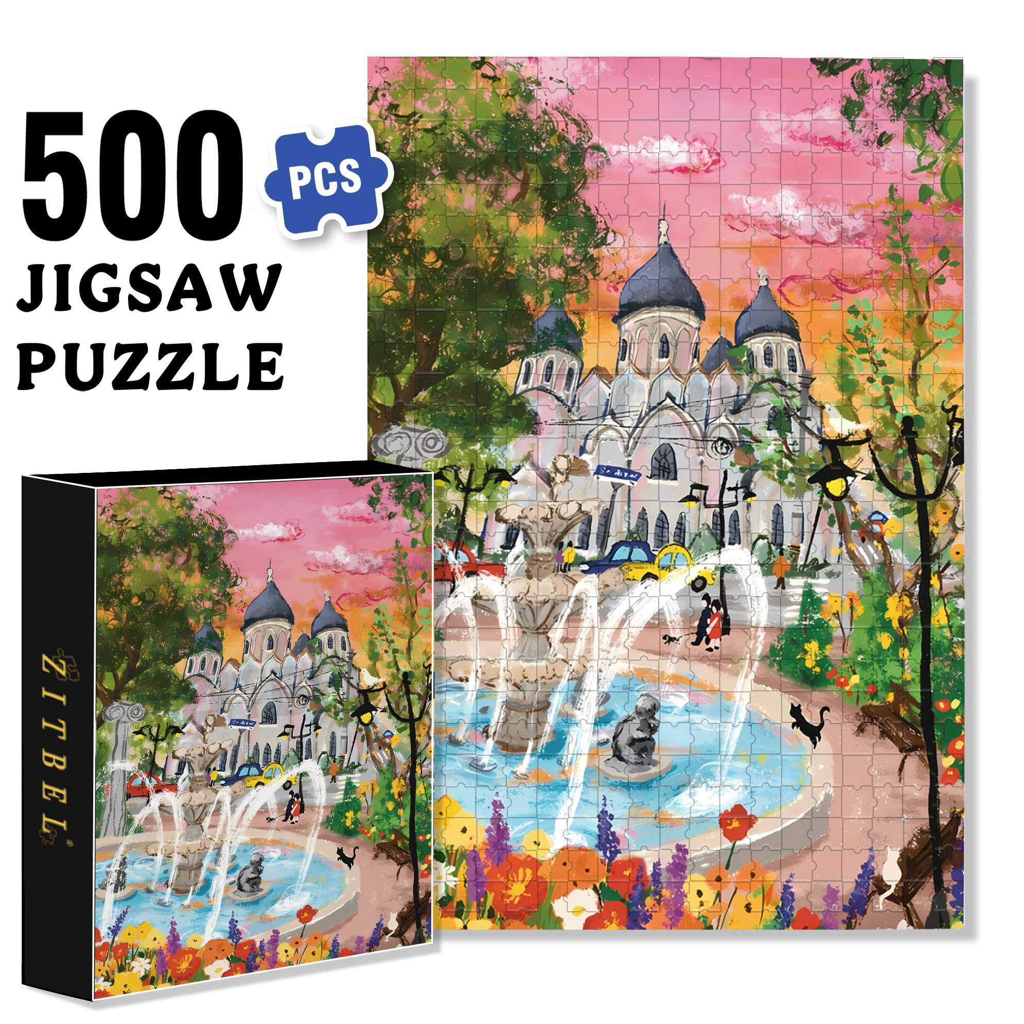 Orthodox Church of Our Lady of Mary 500pcs/1000pcs Jigsaw Puzzle, Scratch-Resistant, Interactive Family Game & Brain-Boosting DIY Decor, Perfect for Halloween, Christmas & New Year Gifts, Family Puzzle Game