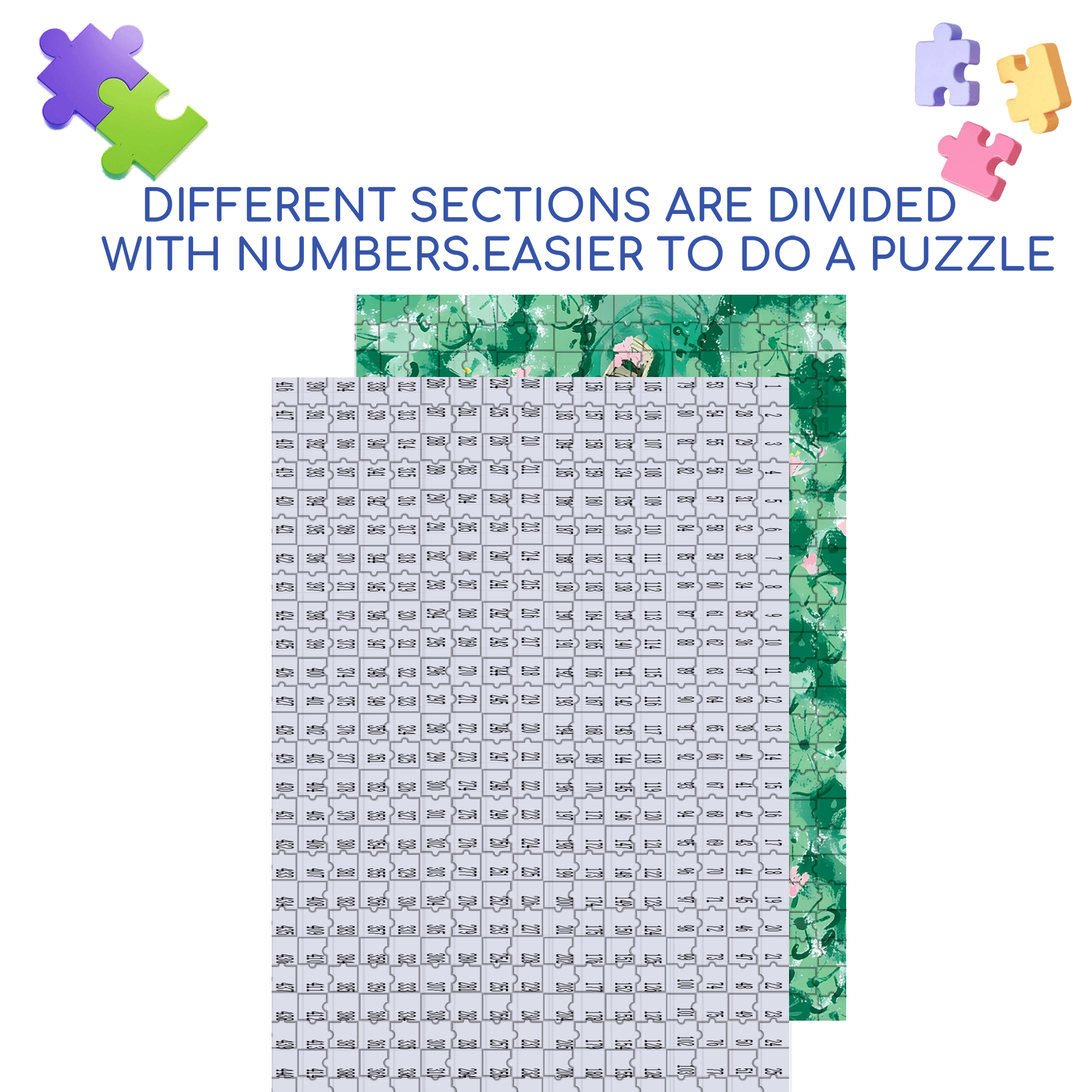 Summer Lotus Pond 2 500pcs/1000pcs Jigsaw Puzzle, Scratch-Resistant, Interactive Family Game & Brain-Boosting DIY Decor, Perfect for Halloween, Christmas & New Year Gifts, Family Puzzle Game