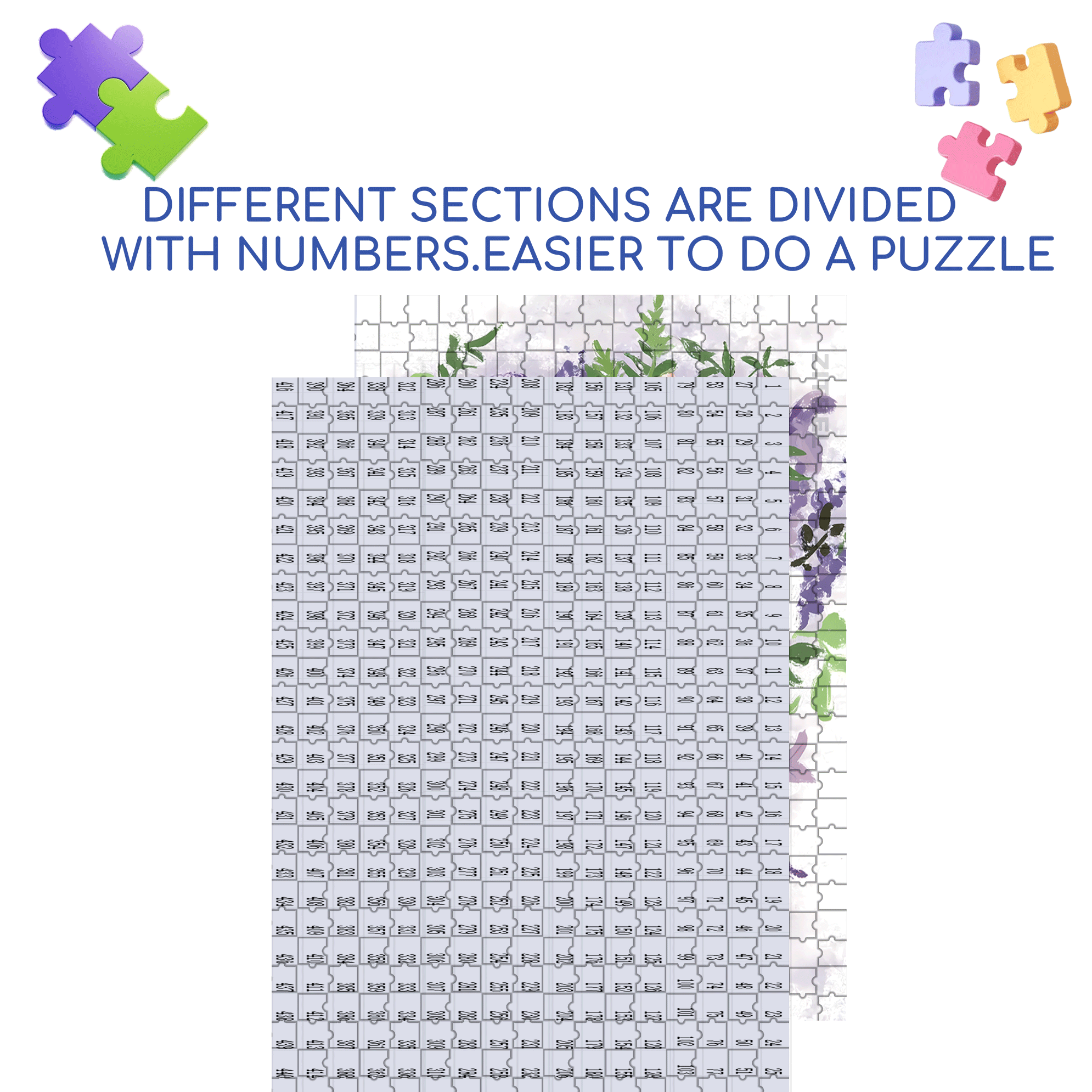 A Bouquet Of Purple On The Weekend 500pcs/1000pcs Jigsaw Puzzle, Scratch-Resistant, Interactive Family Game & Brain-Boosting DIY Decor, Perfect for Halloween, Christmas & New Year Gifts, Family Puzzle Game