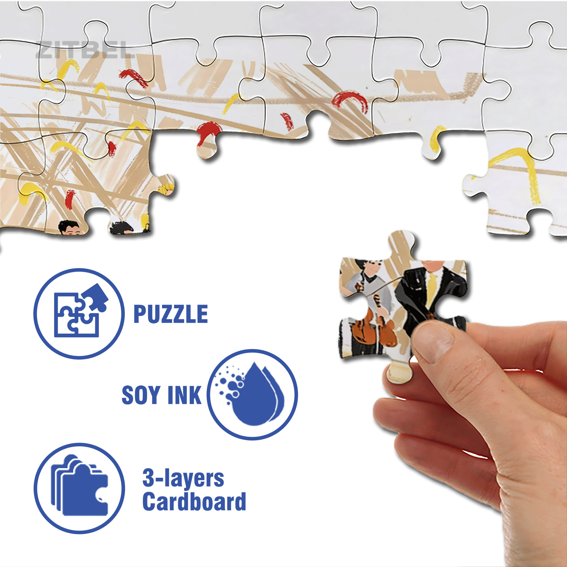 Applause Moment 500pcs/1000pcs Jigsaw Puzzle, Scratch-Resistant, Interactive Family Game & Brain-Boosting DIY Decor, Perfect for Halloween, Christmas & New Year Gifts, Family Puzzle Game