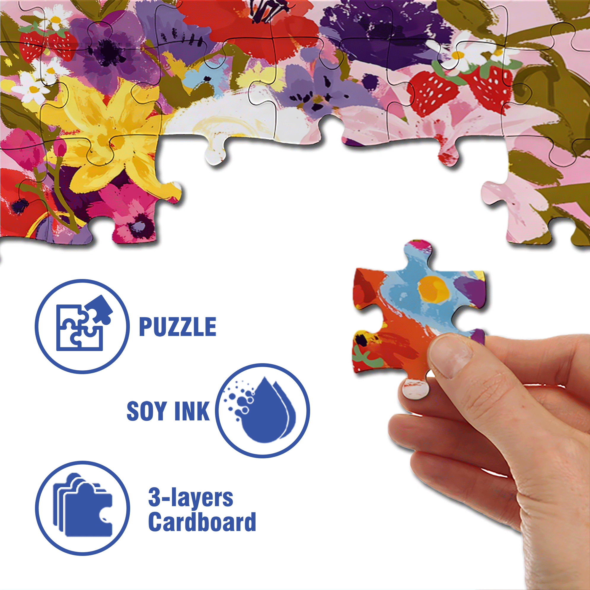 Beautiful Flowers In May 500pcs/1000pcs Jigsaw Puzzle, Scratch-Resistant, Interactive Family Game & Brain-Boosting DIY Decor, Perfect for Halloween, Christmas & New Year Gifts, Family Puzzle Game