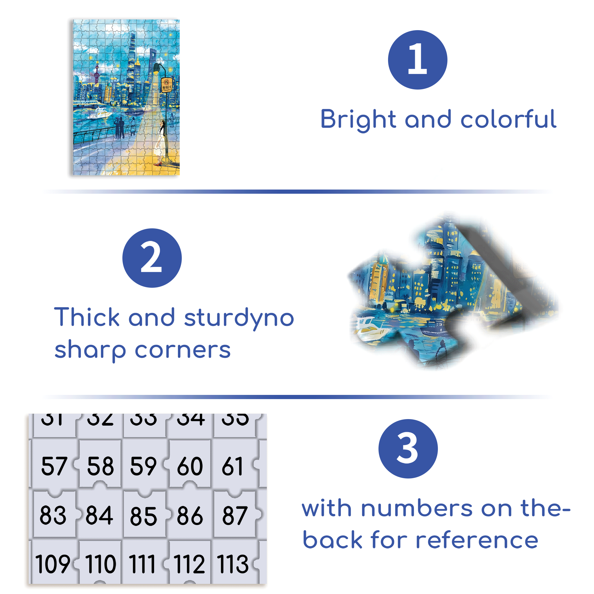 Blue Moment 500pcs/1000pcs Jigsaw Puzzle, Scratch-Resistant, Interactive Family Game & Brain-Boosting DIY Decor, Perfect for Halloween, Christmas & New Year Gifts, Family Puzzle Game