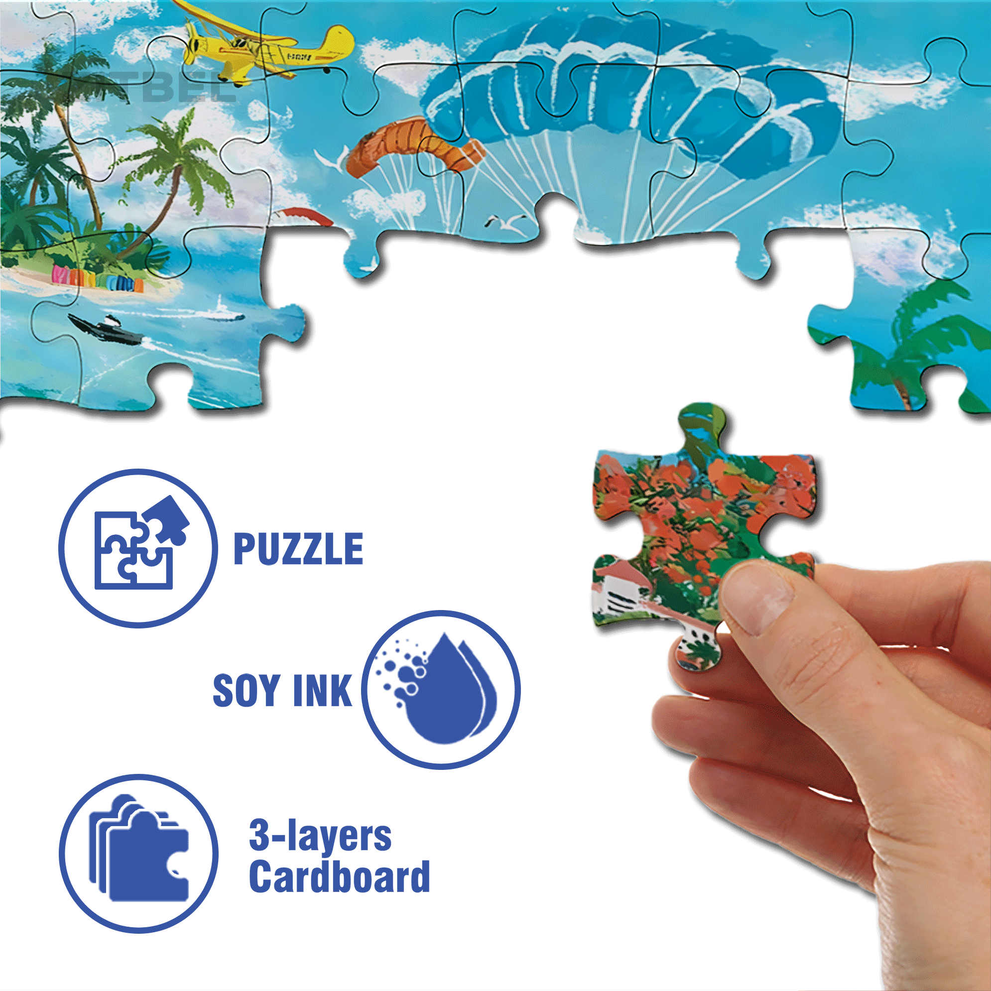 Blue Mood 2 500pcs/1000pcs Jigsaw Puzzle, Scratch-Resistant, Interactive Family Game & Brain-Boosting DIY Decor, Perfect for Halloween, Christmas & New Year Gifts, Family Puzzle Game