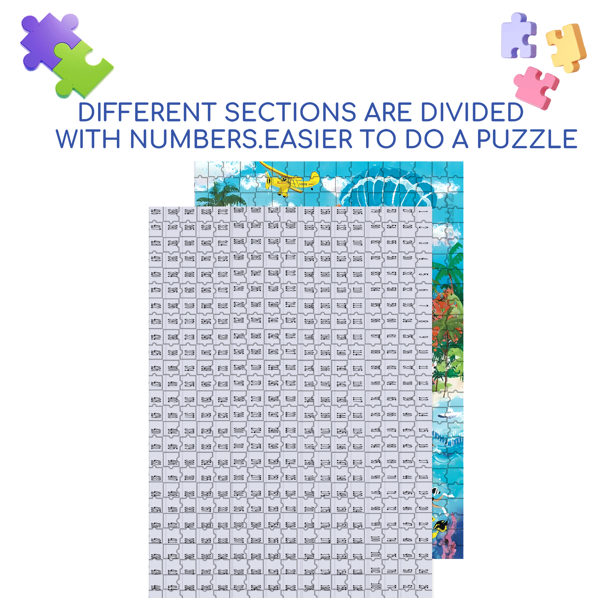 Blue Mood 2 500pcs/1000pcs Jigsaw Puzzle, Scratch-Resistant, Interactive Family Game & Brain-Boosting DIY Decor, Perfect for Halloween, Christmas & New Year Gifts, Family Puzzle Game
