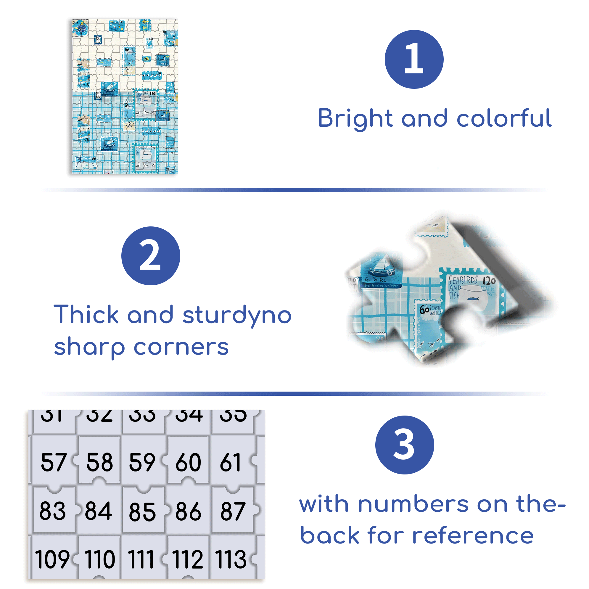 Blue Stamp 500pcs/1000pcs Jigsaw Puzzle, Scratch-Resistant, Interactive Family Game & Brain-Boosting DIY Decor, Perfect for Halloween, Christmas & New Year Gifts, Family Puzzle Game