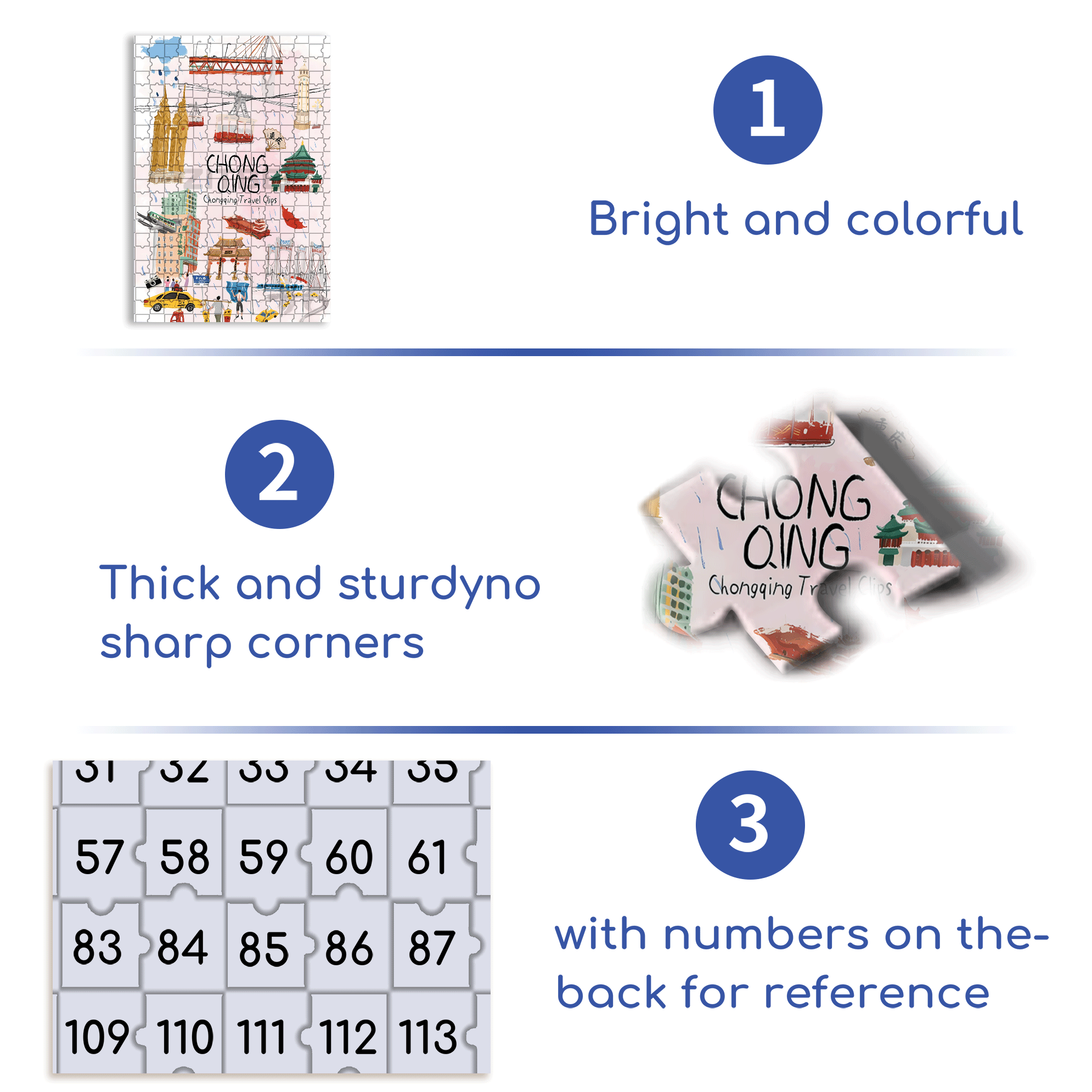 ChongQing 500pcs/1000pcs Jigsaw Puzzle, Scratch-Resistant, Interactive Family Game & Brain-Boosting DIY Decor, Perfect for Halloween, Christmas & New Year Gifts, Family Puzzle Game