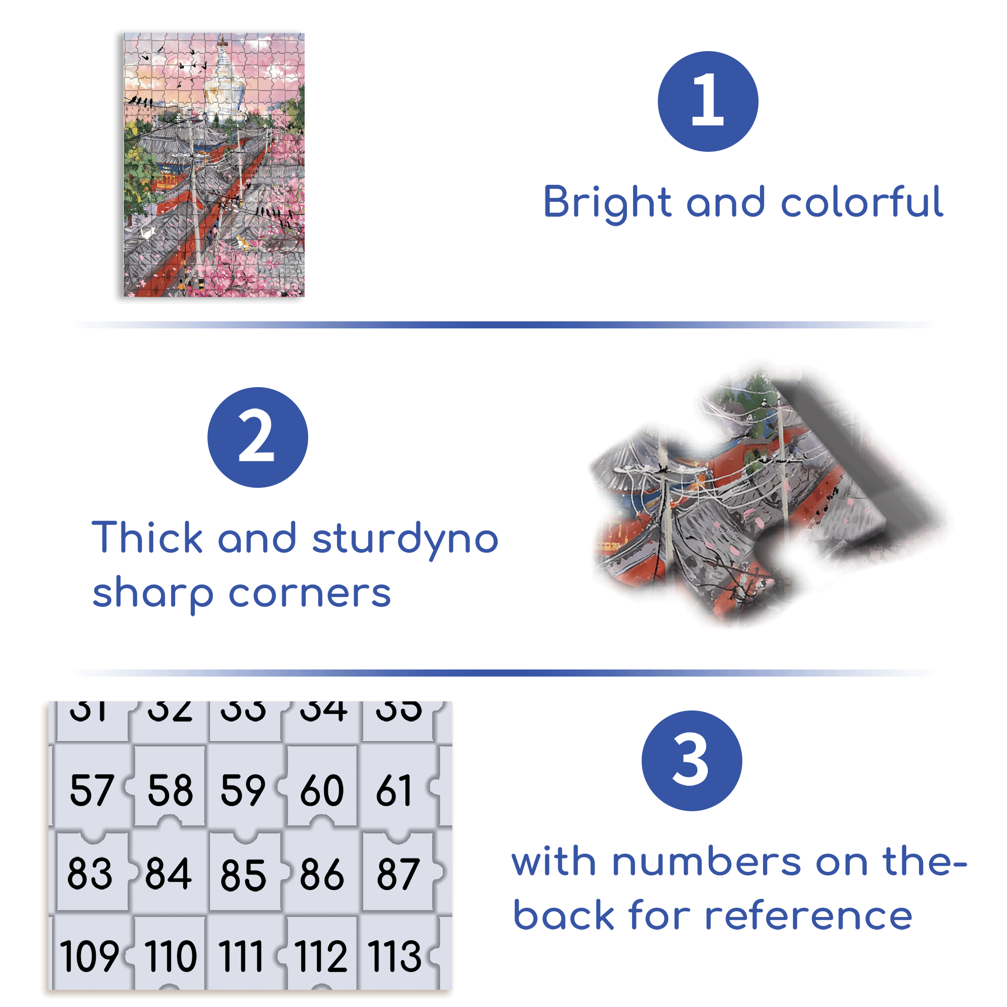 City Pictorial 2 500pcs/1000pcs Jigsaw Puzzle, Scratch-Resistant, Interactive Family Game & Brain-Boosting DIY Decor, Perfect for Halloween, Christmas & New Year Gifts, Family Puzzle Game