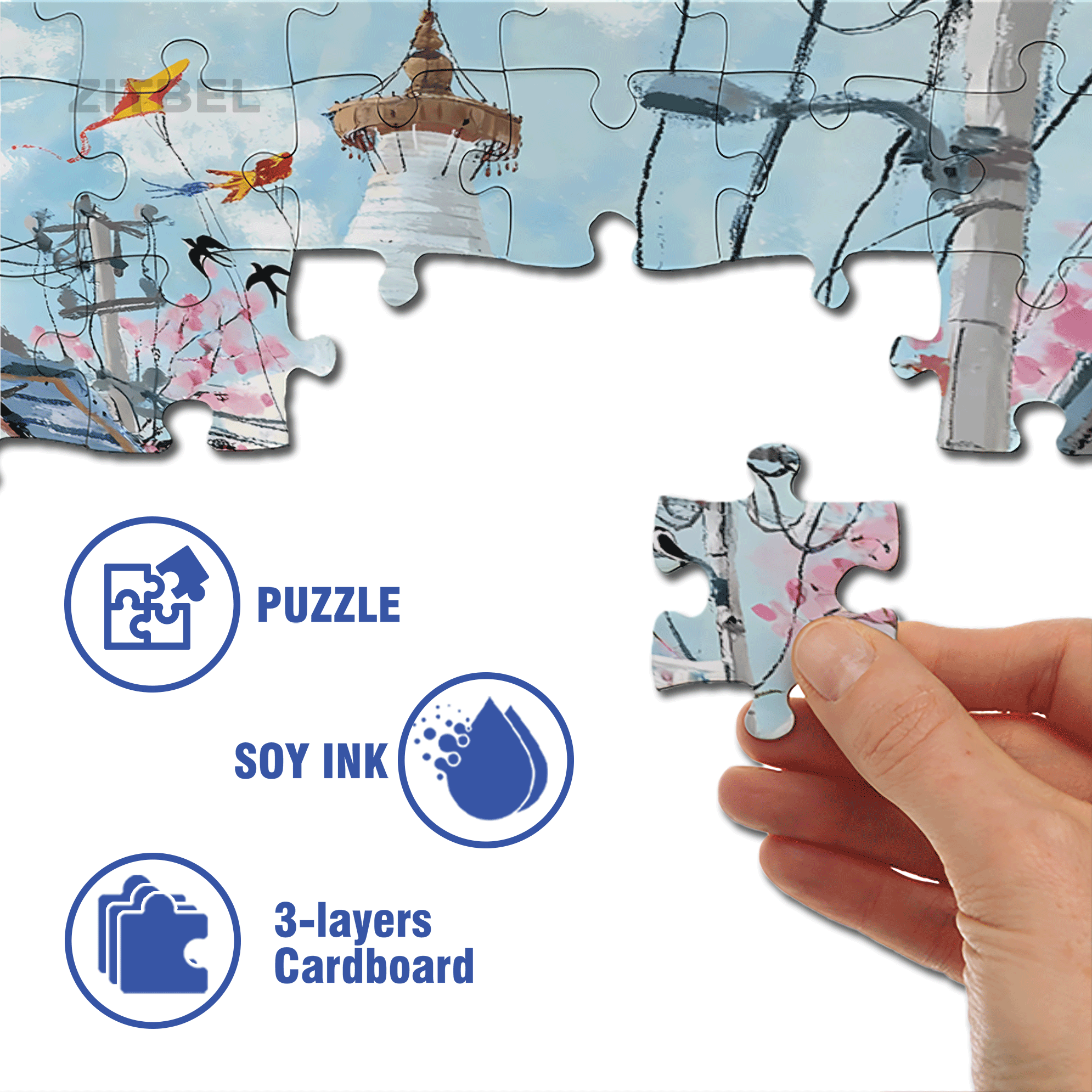 City Pictorial 3 500pcs/1000pcs Jigsaw Puzzle, Scratch-Resistant, Interactive Family Game & Brain-Boosting DIY Decor, Perfect for Halloween, Christmas & New Year Gifts, Family Puzzle Game