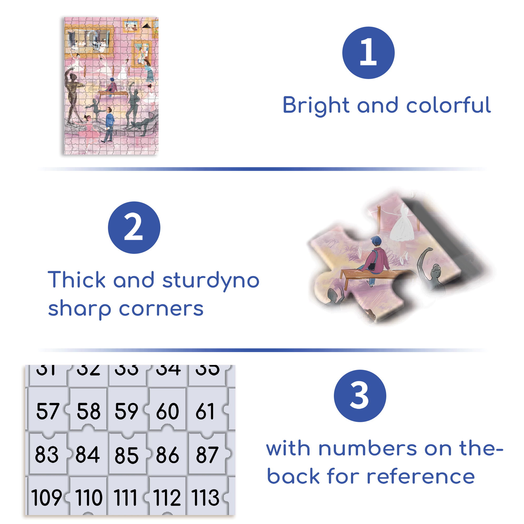 Dance with Degas' Ballet Girl 500pcs/1000pcs Jigsaw Puzzle, Scratch-Resistant, Interactive Family Game & Brain-Boosting DIY Decor, Perfect for Halloween, Christmas & New Year Gifts, Family Puzzle Game