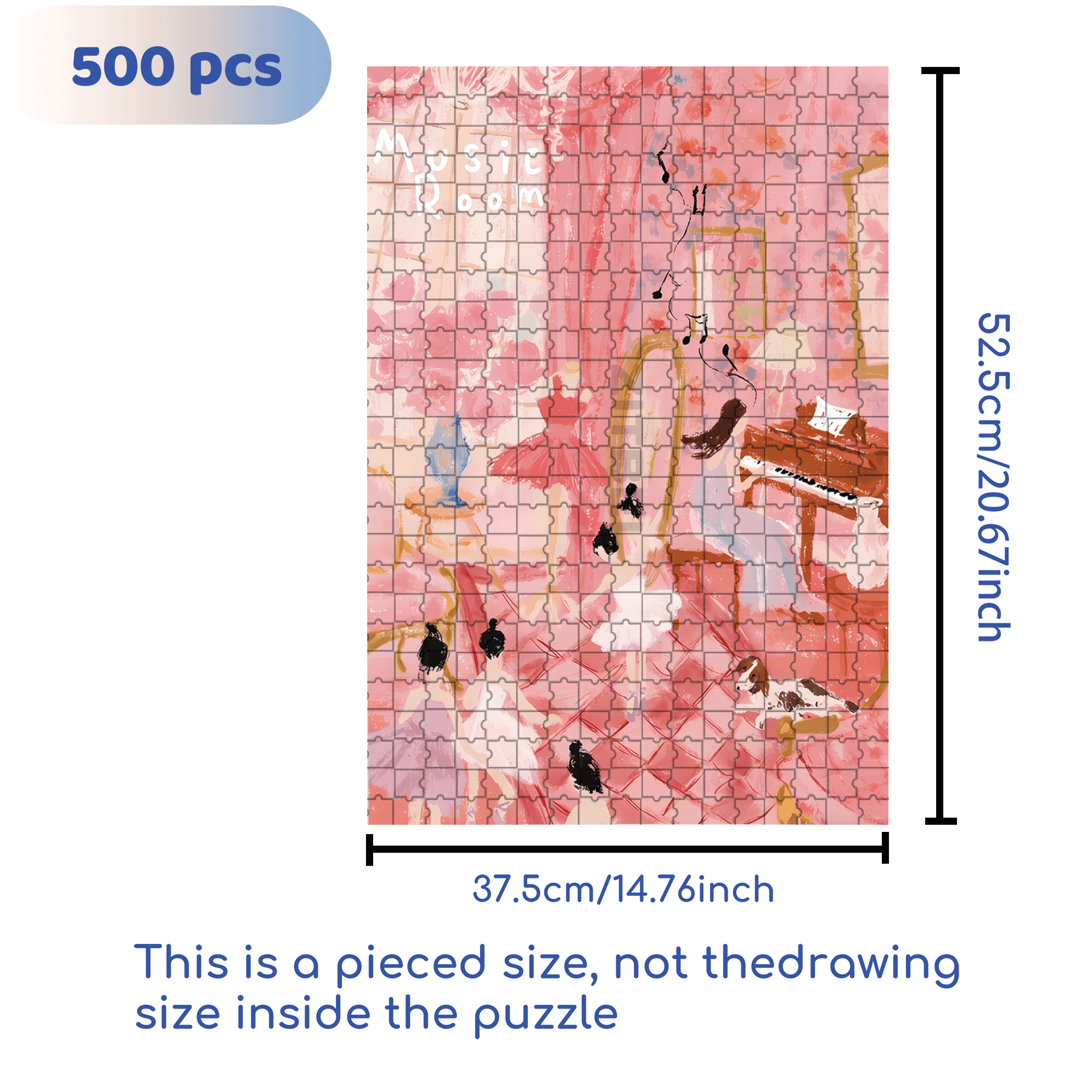Dancing Under The Crystal Lamp 2 500pcs/1000pcs Jigsaw Puzzle, Scratch-Resistant, Interactive Family Game & Brain-Boosting DIY Decor, Perfect for Halloween, Christmas & New Year Gifts, Family Puzzle Game
