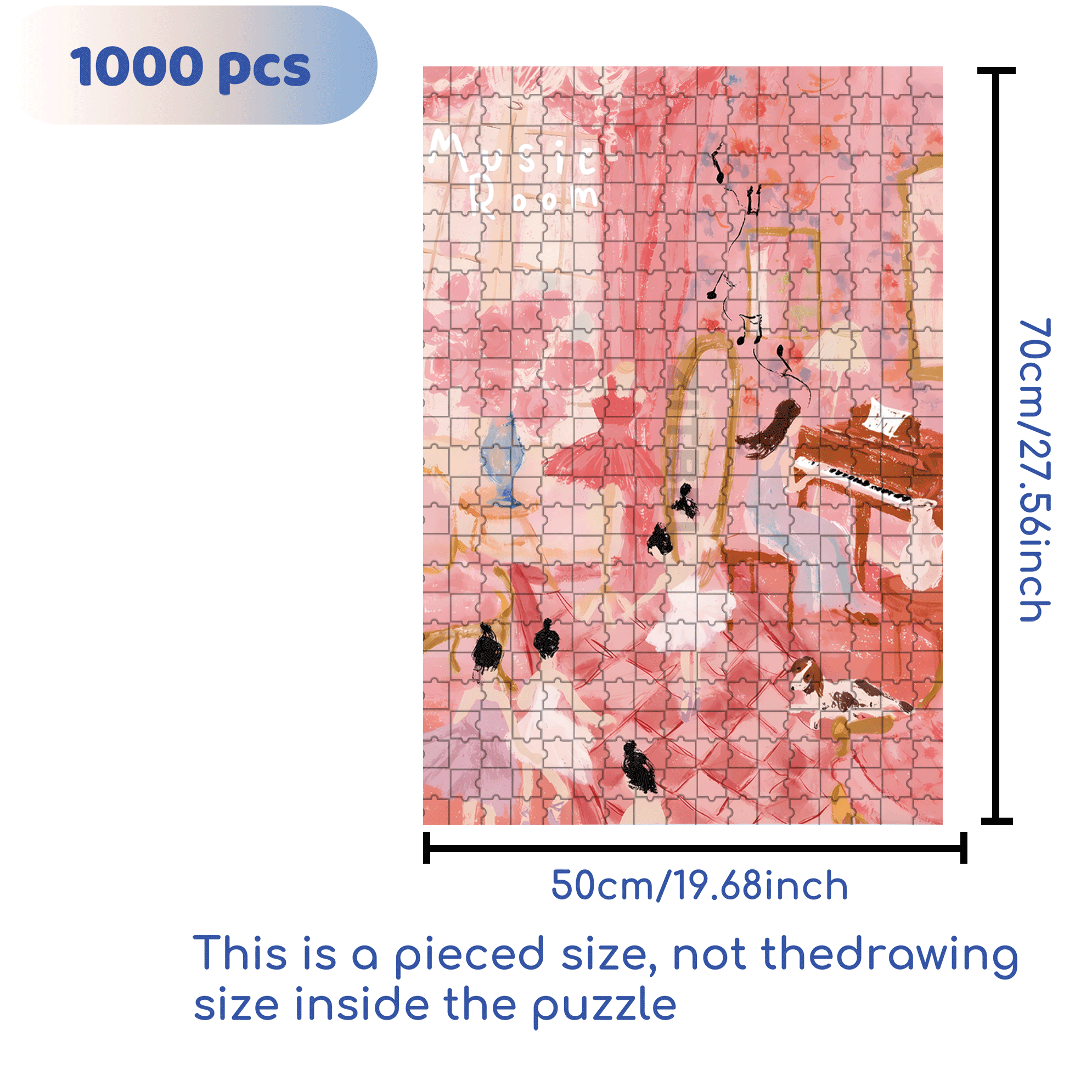 Dancing Under The Crystal Lamp 2 500pcs/1000pcs Jigsaw Puzzle, Scratch-Resistant, Interactive Family Game & Brain-Boosting DIY Decor, Perfect for Halloween, Christmas & New Year Gifts, Family Puzzle Game