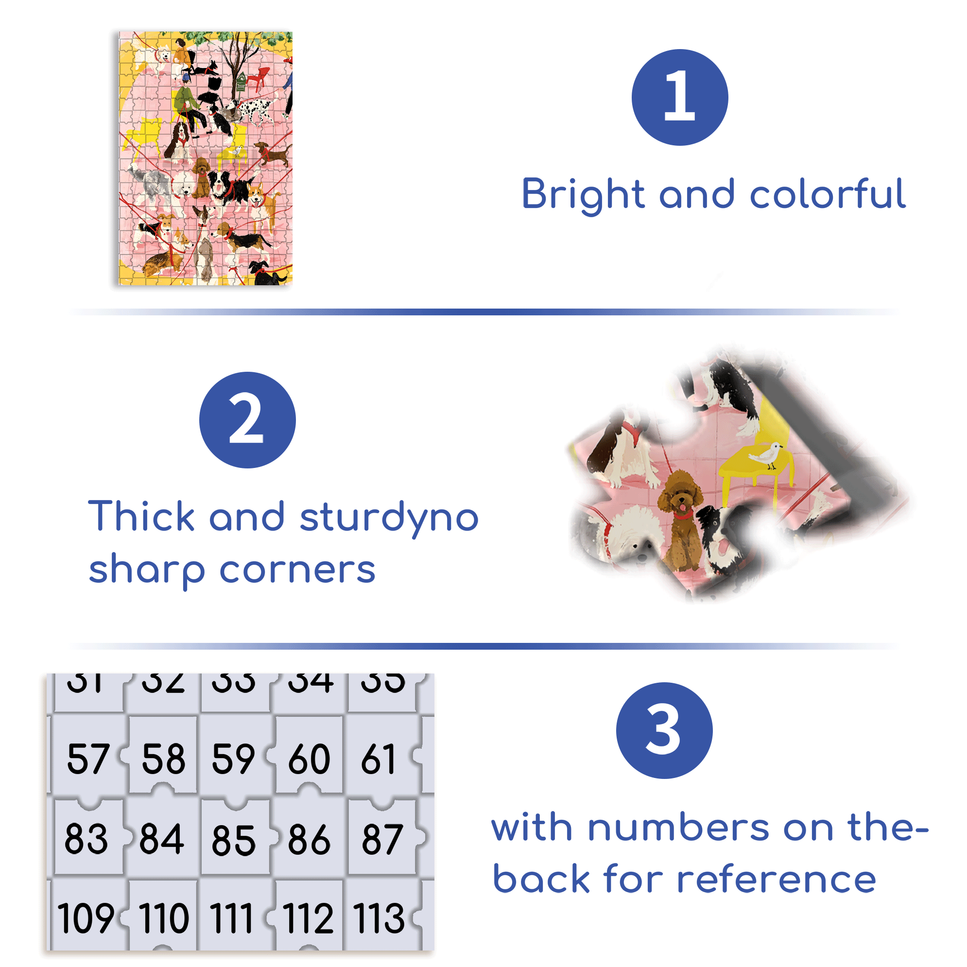 Dog's Party 500pcs/1000pcs Jigsaw Puzzle, Scratch-Resistant, Interactive Family Game & Brain-Boosting DIY Decor, Perfect for Halloween, Christmas & New Year Gifts, Family Puzzle Game