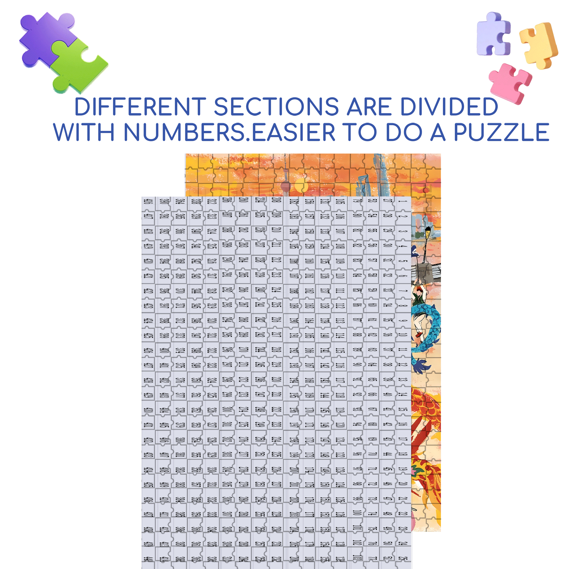 Dragon Dance Festival 500pcs/1000pcs Jigsaw Puzzle, Scratch-Resistant, Interactive Family Game & Brain-Boosting DIY Decor, Perfect for Halloween, Christmas & New Year Gifts, Family Puzzle Game