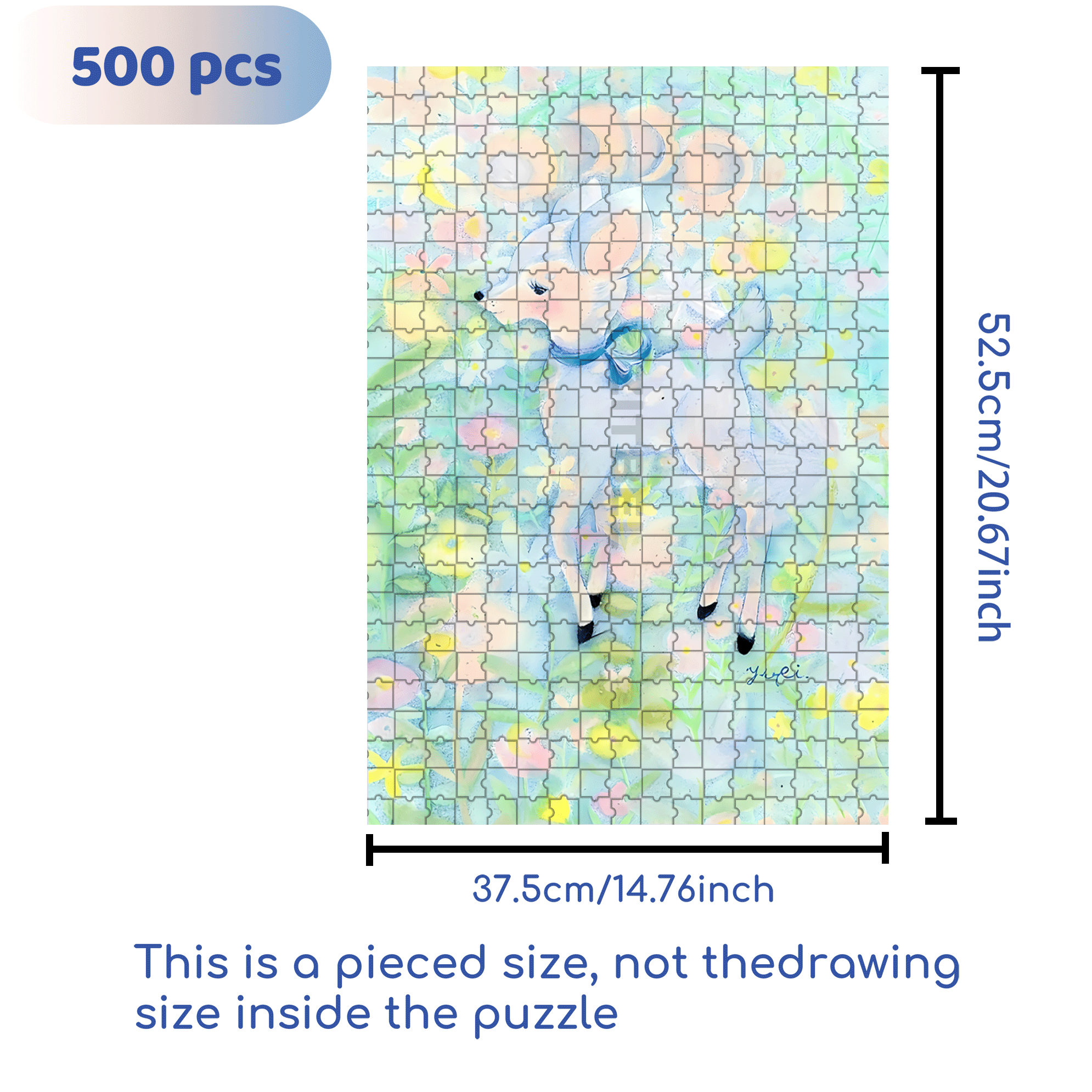 Dreamy Deer 500pcs/1000pcs Jigsaw Puzzle, Scratch-Resistant, Interactive Family Game & Brain-Boosting DIY Decor, Perfect for Halloween, Christmas & New Year Gifts, Family Puzzle Game