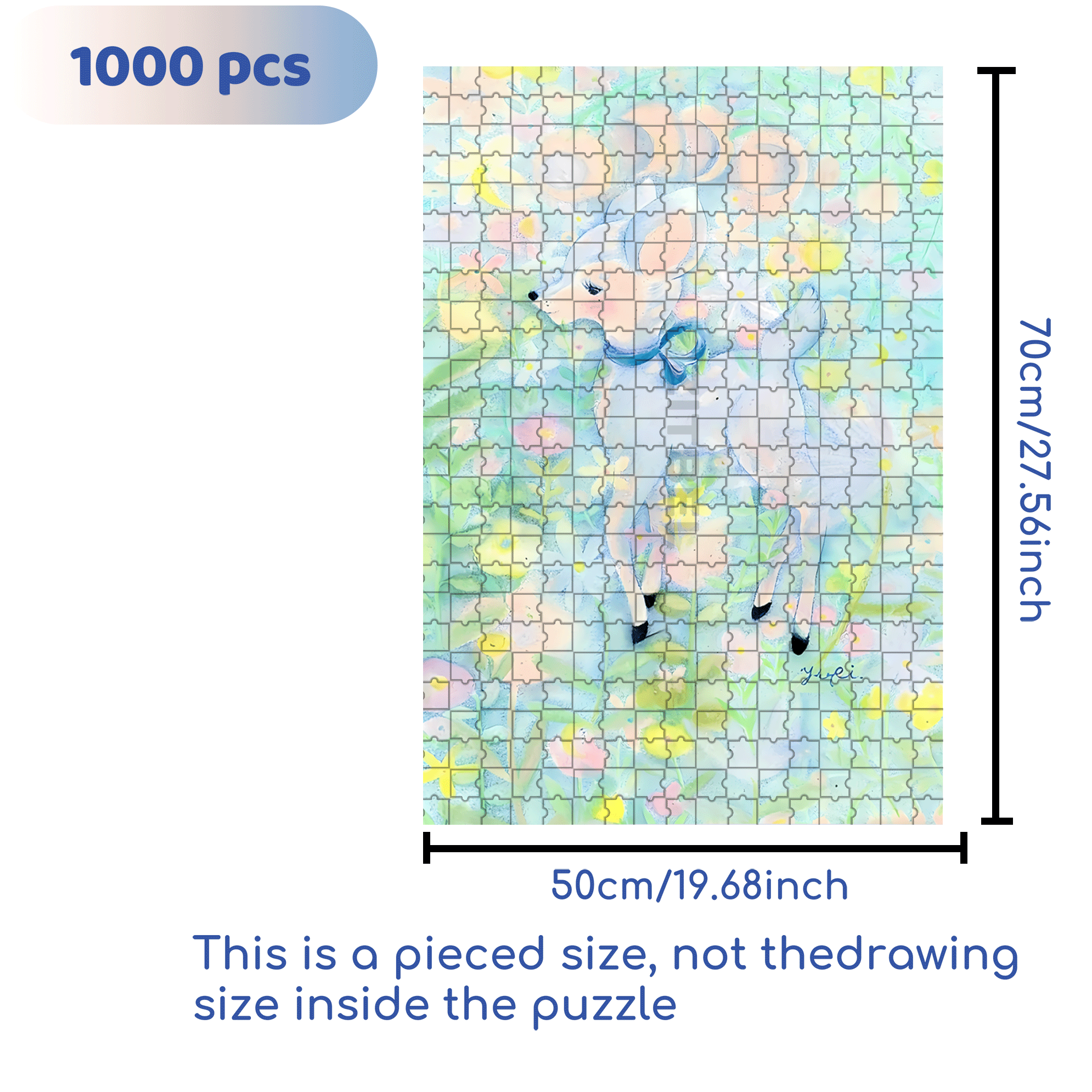 Dreamy Deer 500pcs/1000pcs Jigsaw Puzzle, Scratch-Resistant, Interactive Family Game & Brain-Boosting DIY Decor, Perfect for Halloween, Christmas & New Year Gifts, Family Puzzle Game