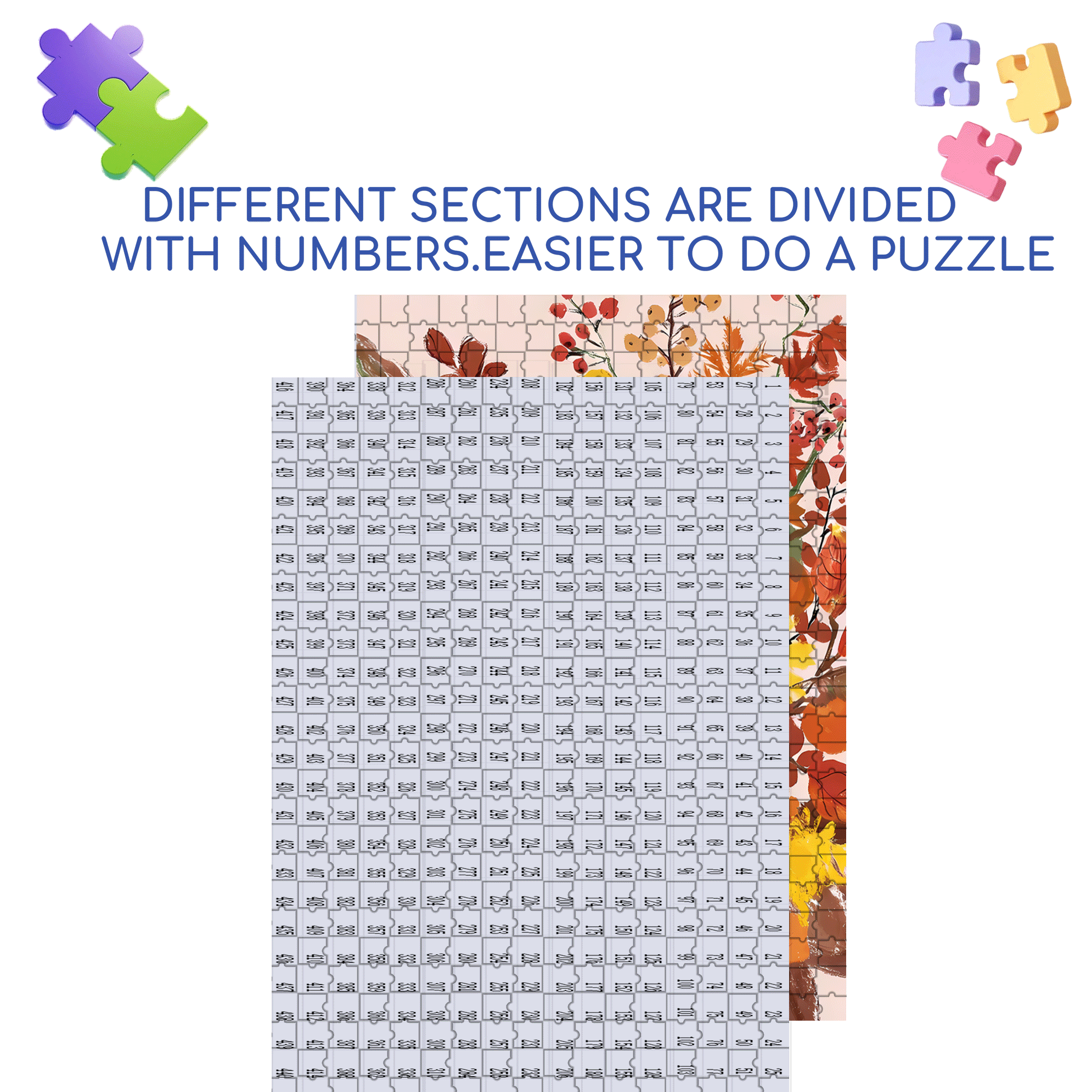 Earth Color Scheme 500pcs/1000pcs Jigsaw Puzzle, Scratch-Resistant, Interactive Family Game & Brain-Boosting DIY Decor, Perfect for Halloween, Christmas & New Year Gifts, Family Puzzle Game