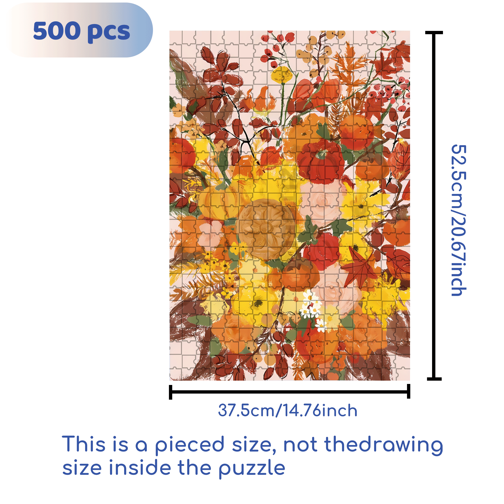 Earth Color Scheme 500pcs/1000pcs Jigsaw Puzzle, Scratch-Resistant, Interactive Family Game & Brain-Boosting DIY Decor, Perfect for Halloween, Christmas & New Year Gifts, Family Puzzle Game