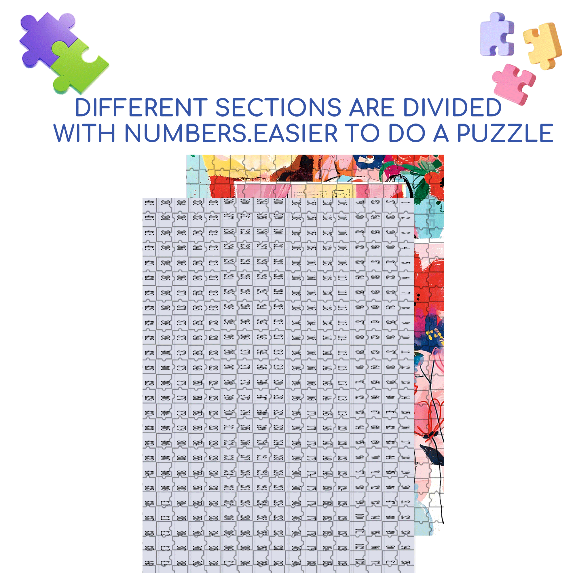 Emotions And Colors 500pcs/1000pcs Jigsaw Puzzle, Scratch-Resistant, Interactive Family Game & Brain-Boosting DIY Decor, Perfect for Halloween, Christmas & New Year Gifts, Family Puzzle Game