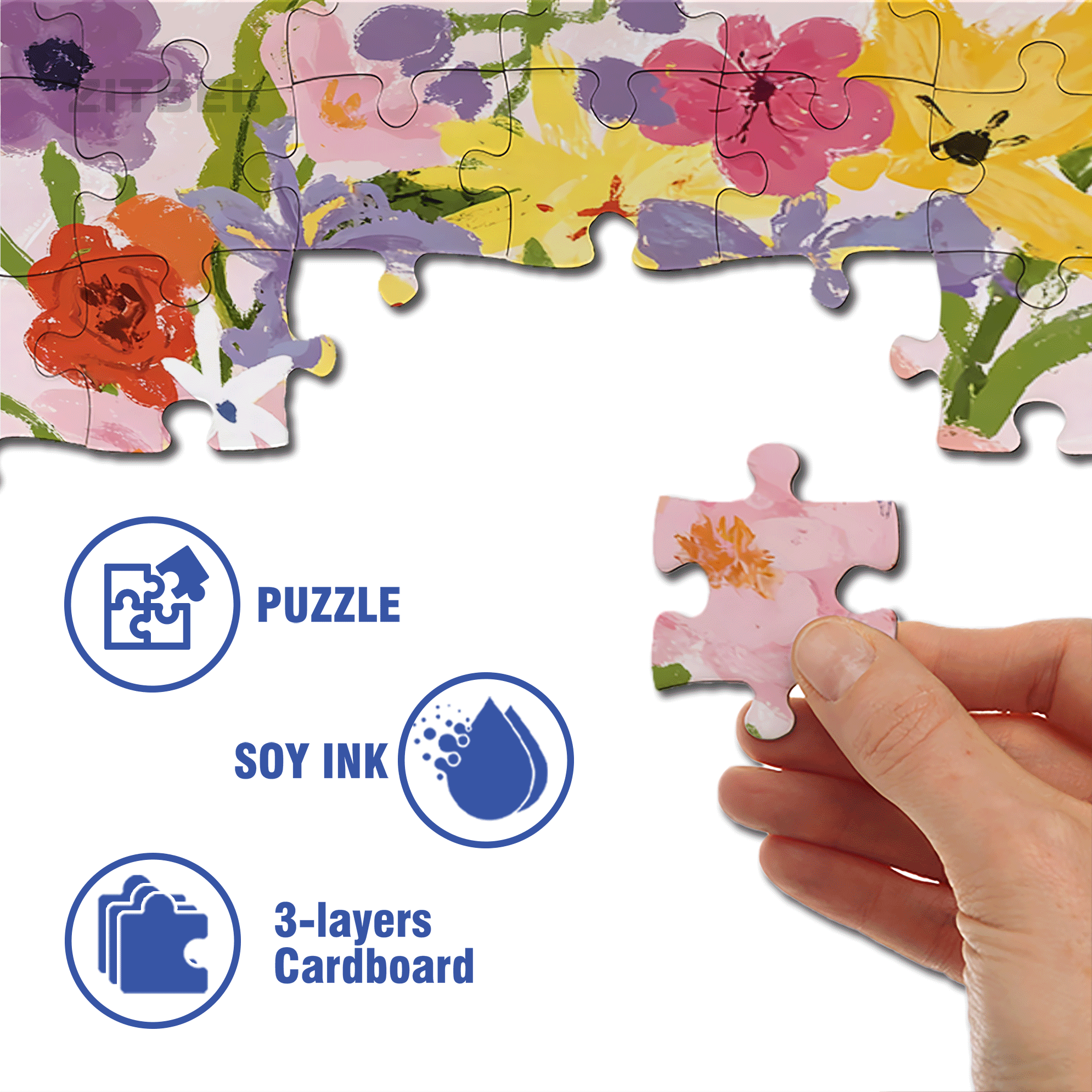 Favorite Color 500pcs/1000pcs Jigsaw Puzzle, Scratch-Resistant, Interactive Family Game & Brain-Boosting DIY Decor, Perfect for Halloween, Christmas & New Year Gifts, Family Puzzle Game